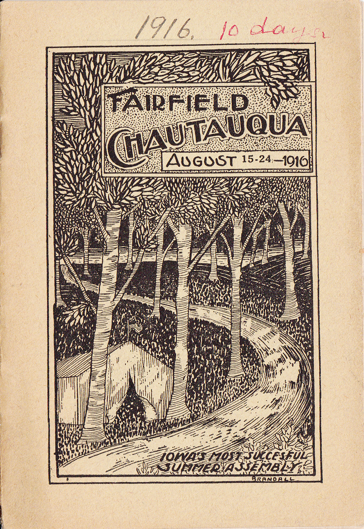 1916 Fairfield Chautauqua program
