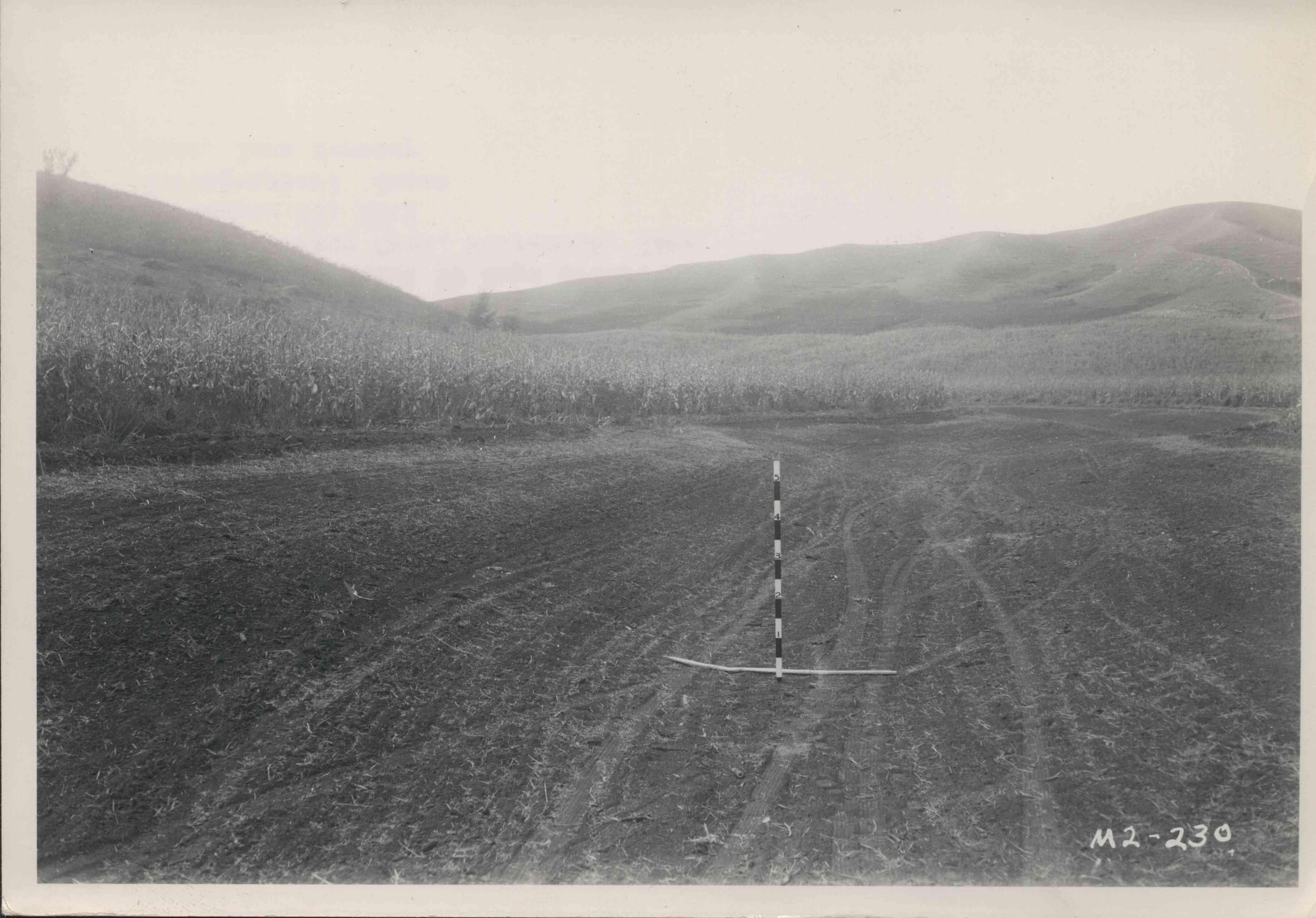 Waterway shaped with plow