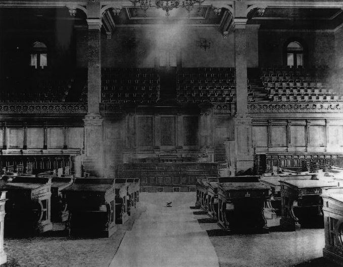 Iowa House of Representatives Chamber before 1904 Fire