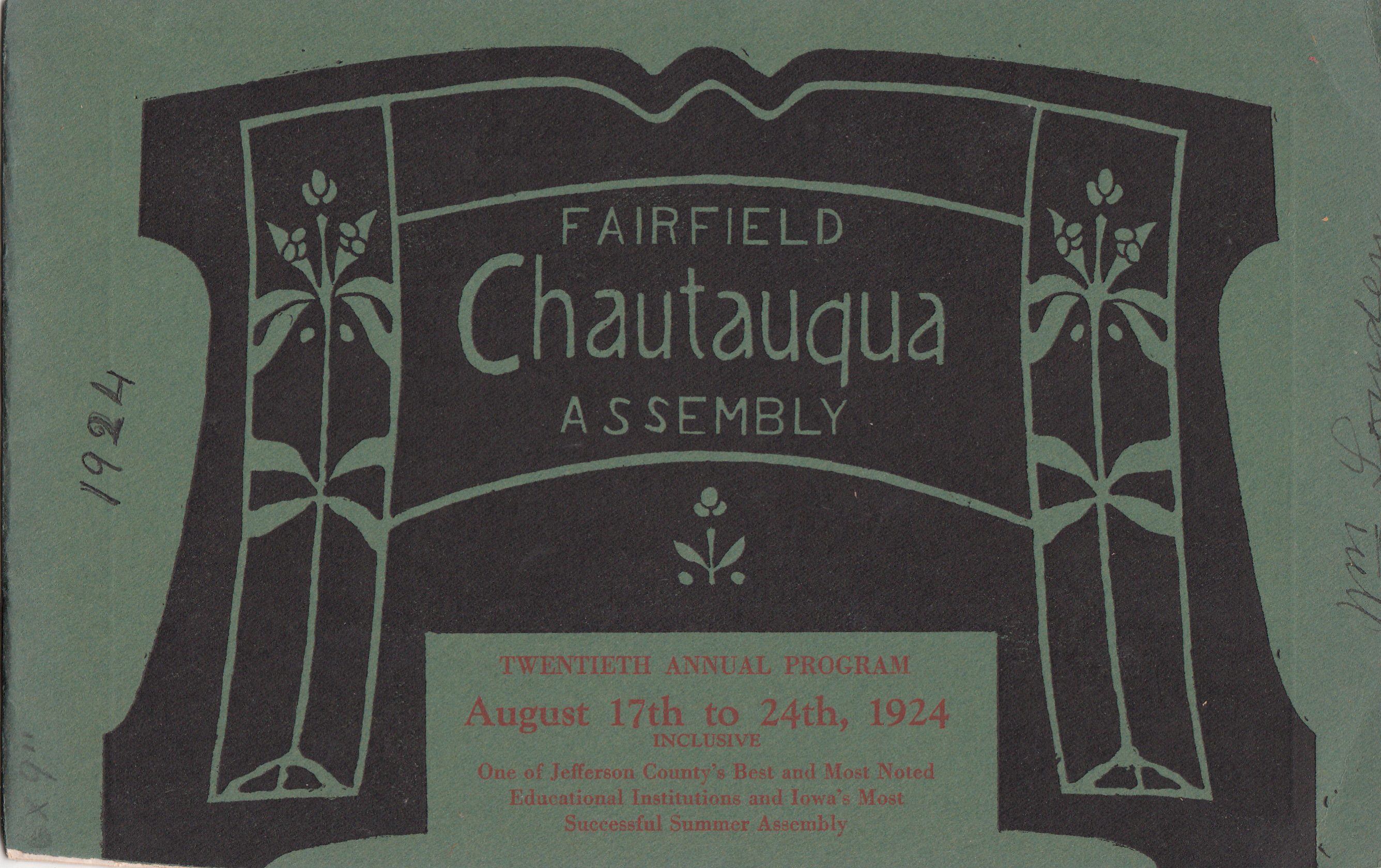 1924 Fairfield Chautauqua program