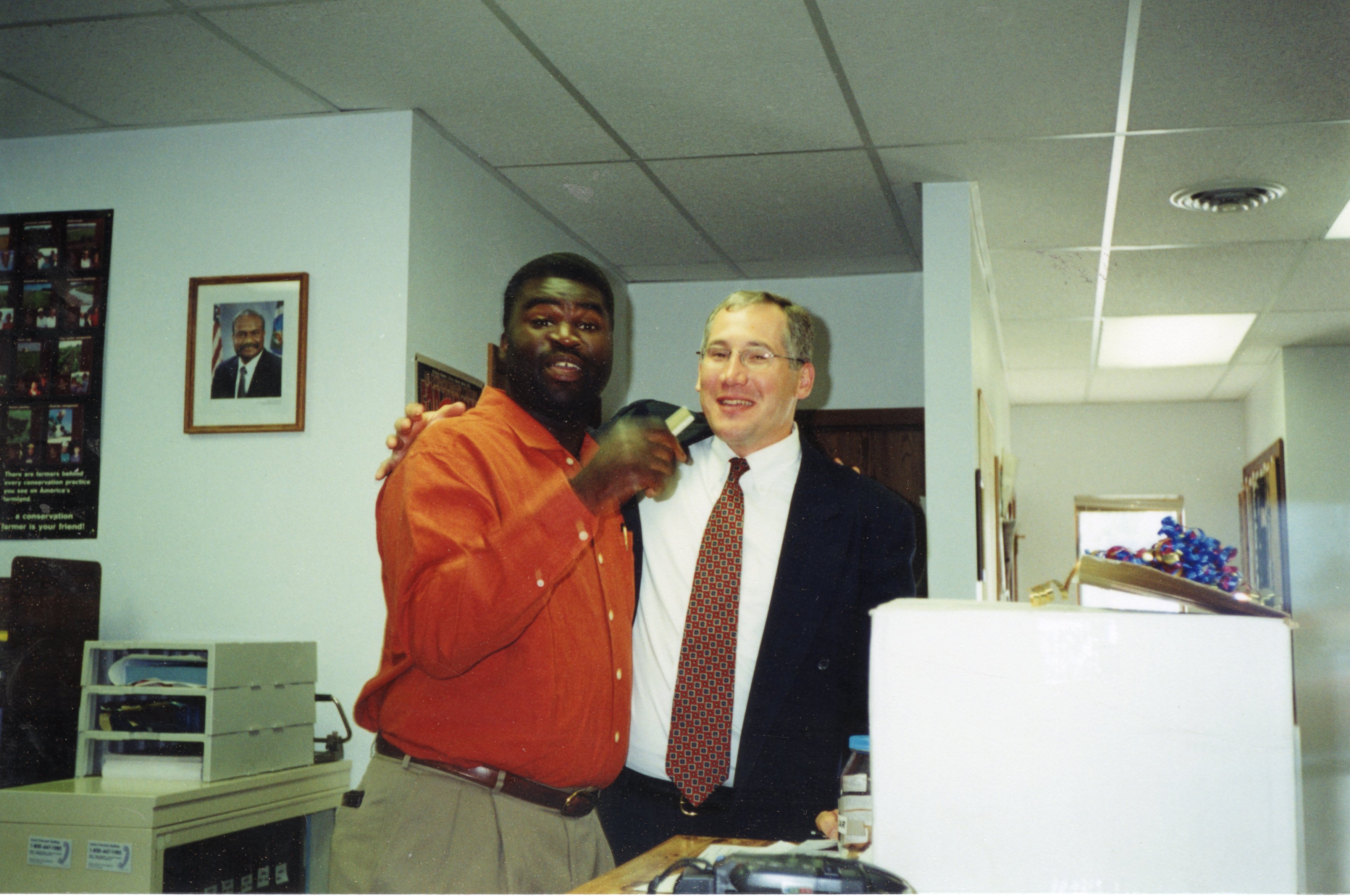2000  J.B. Martin and Mike Schwenker at the going away party in 2000. 