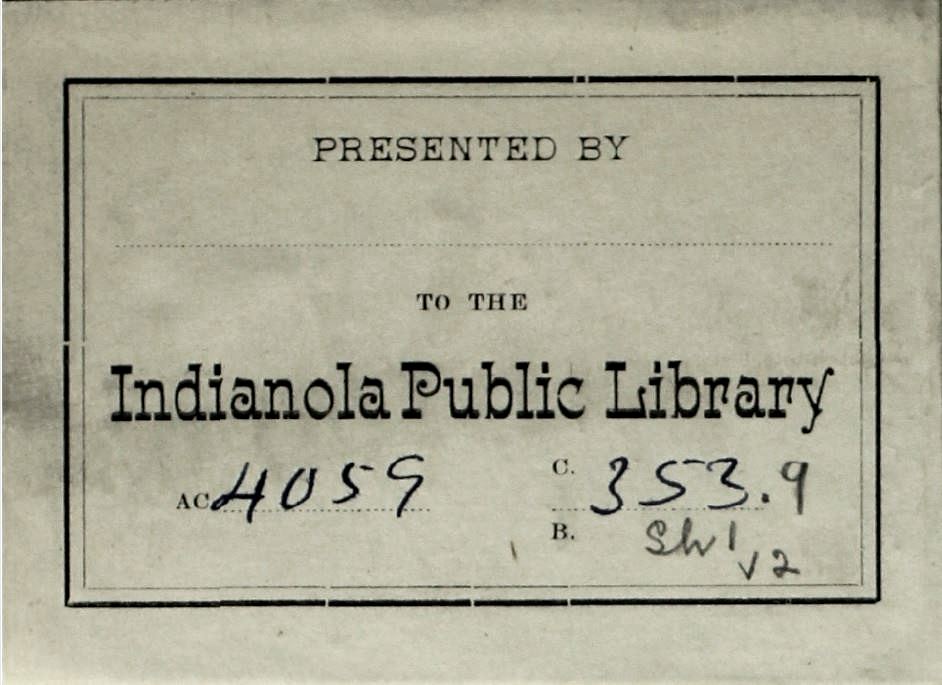 Indianola Public Library bookplate