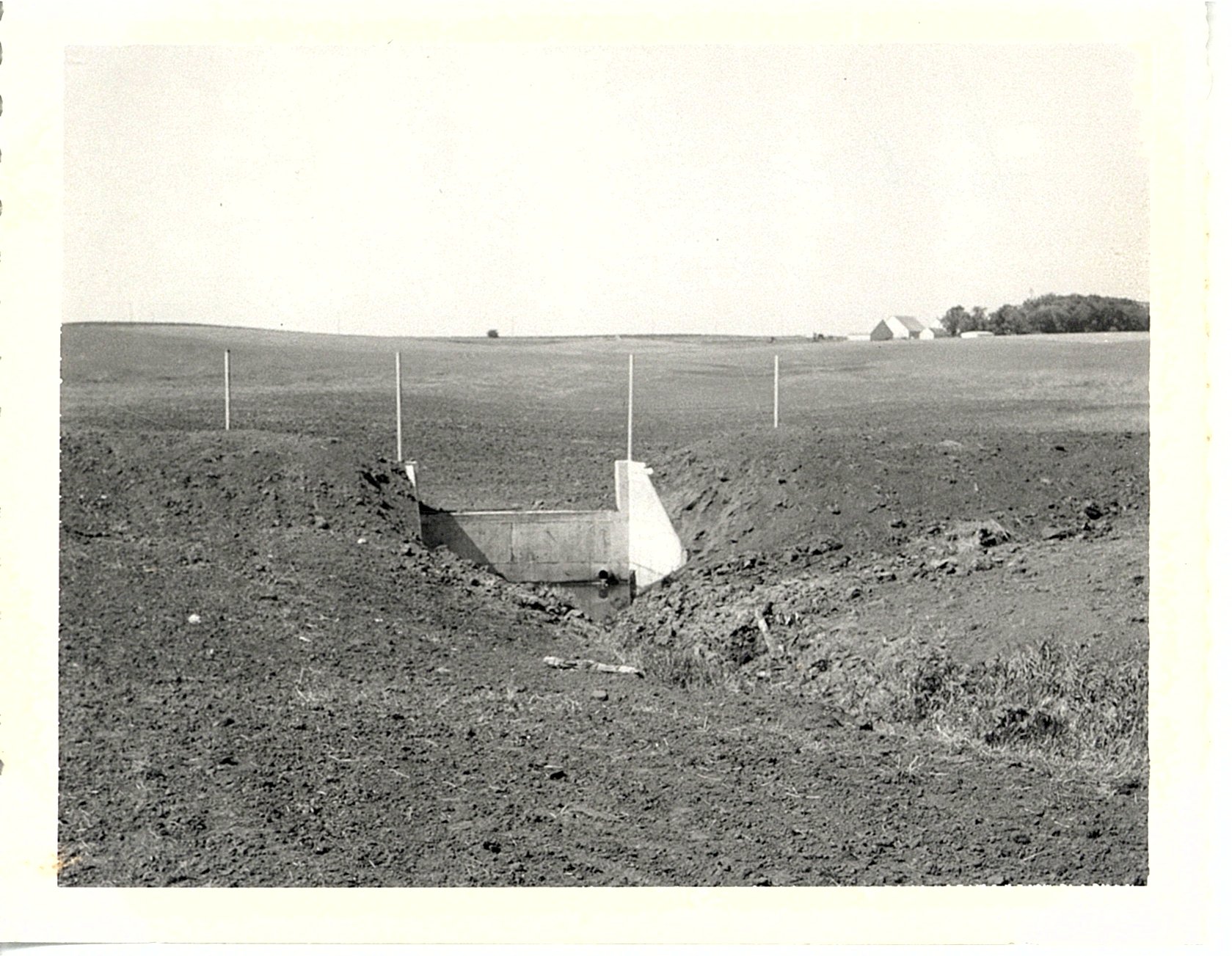 Installation of weir notch on Kubic farmland 