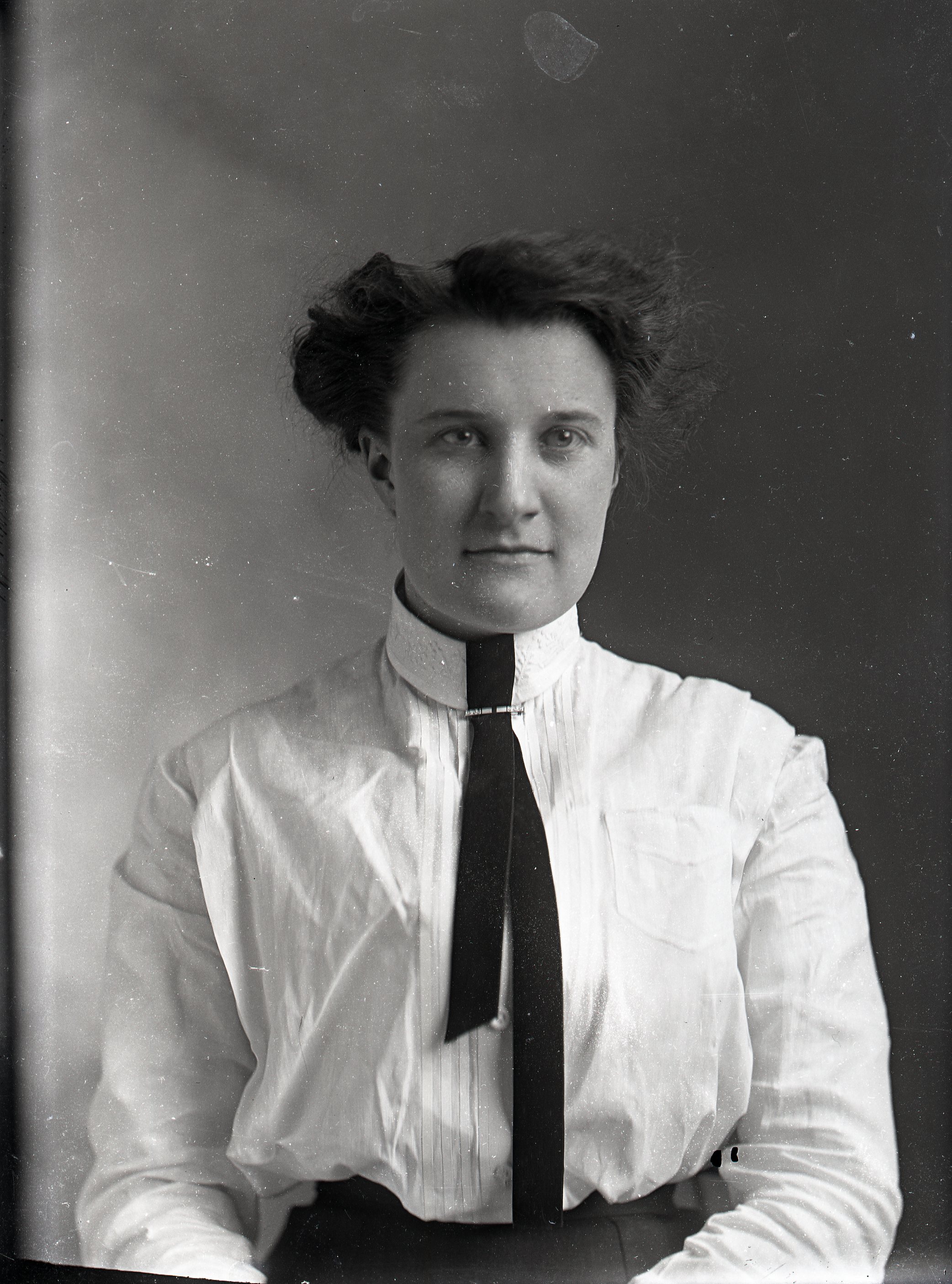 Woman with necktie