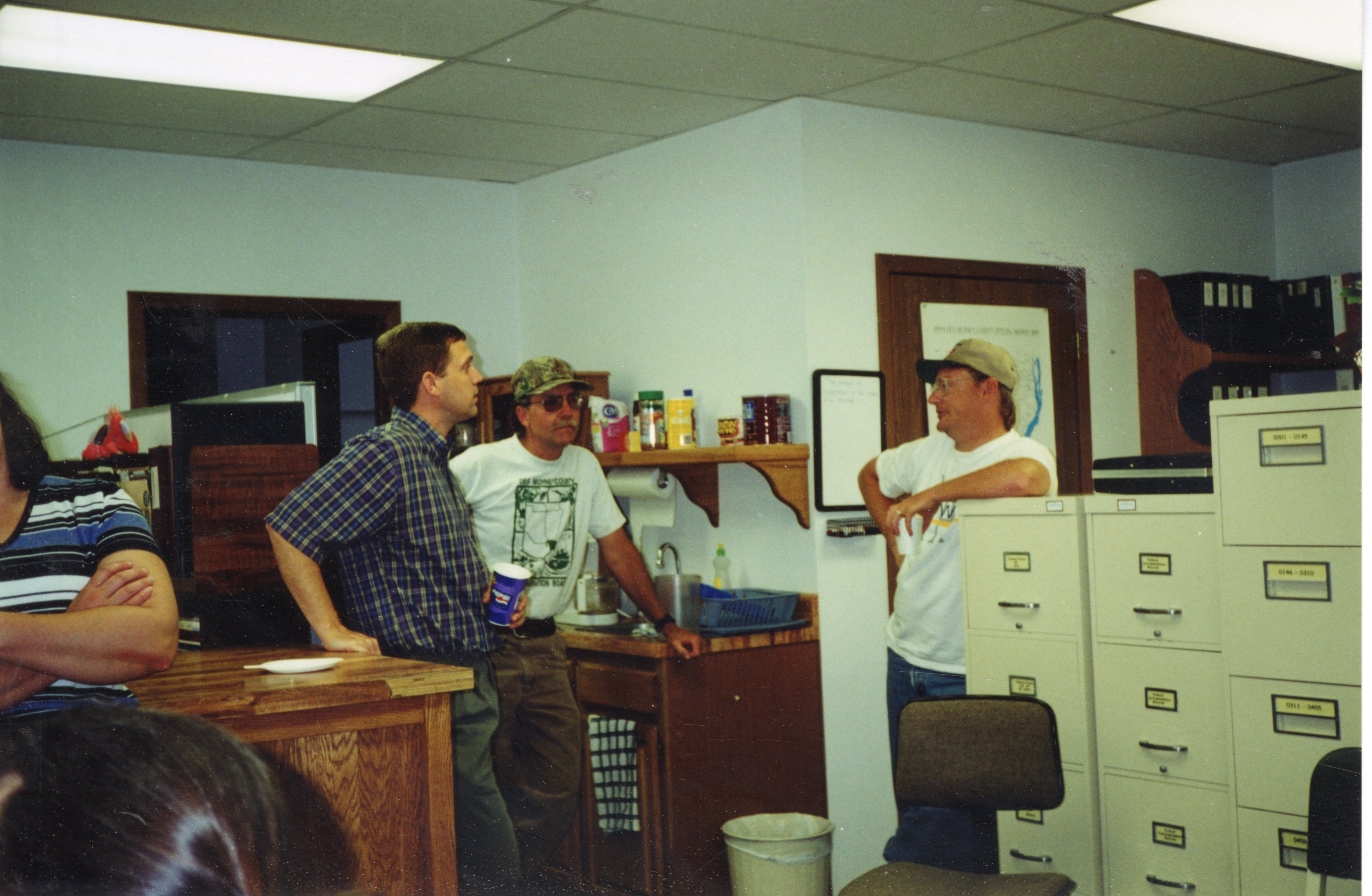 2000 John White, Jeff Bergman and Doug Stucker at going away party in 2000.