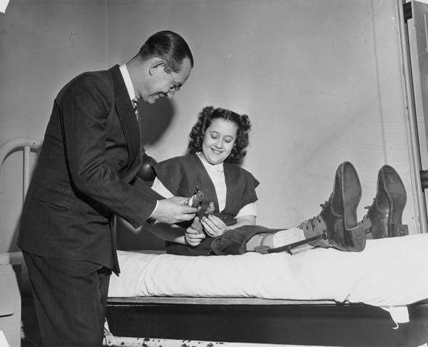 Young Woman with Infantile Paralysis
