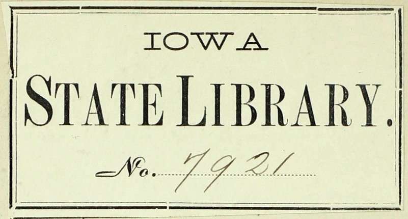 State Library of Iowa bookplate 