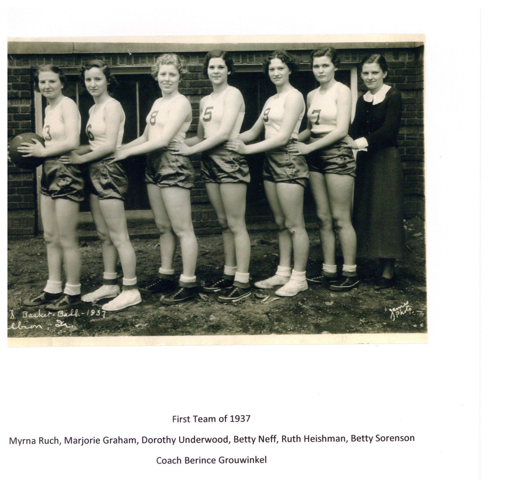1937 AHS Girls Basketball team