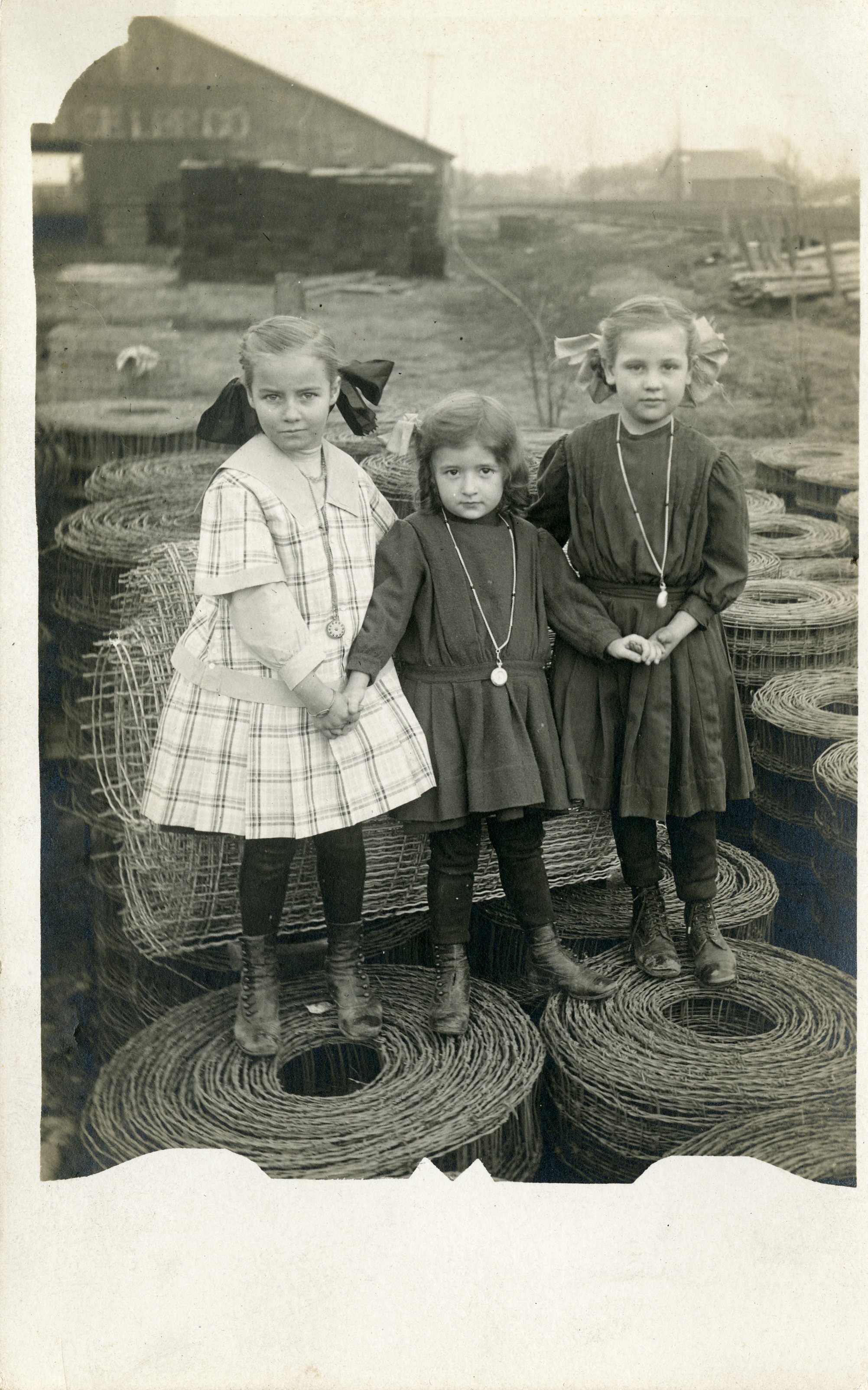 Three girls at Kalona Brick & Tile Co.