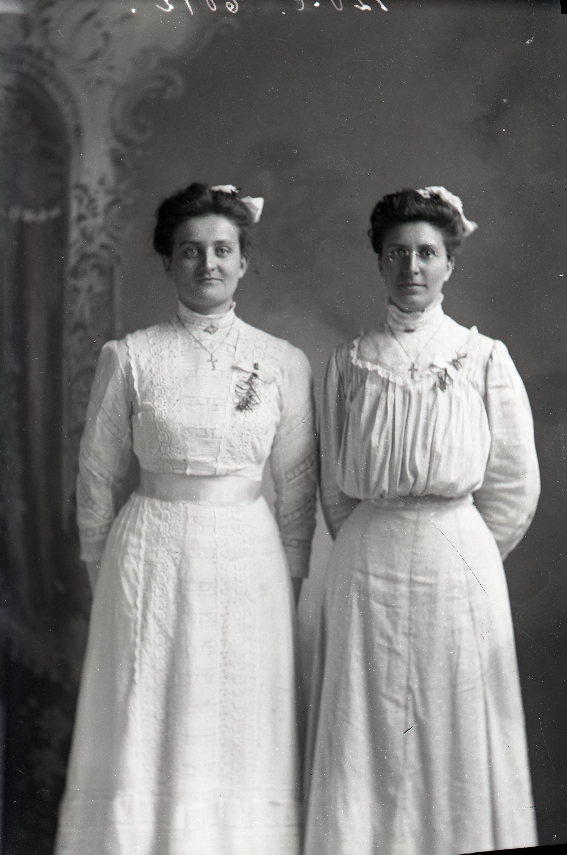 Two women standing