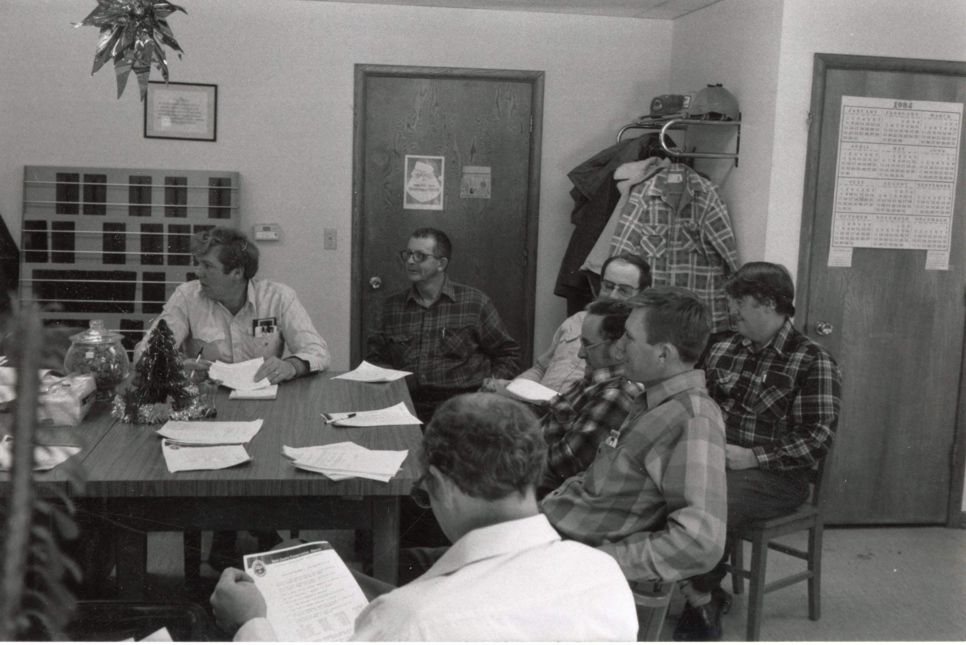 Seven Men at Soil Commission Meeting