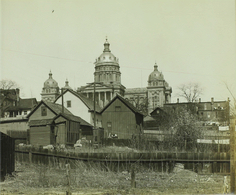 View of residential areas around the capitol. 