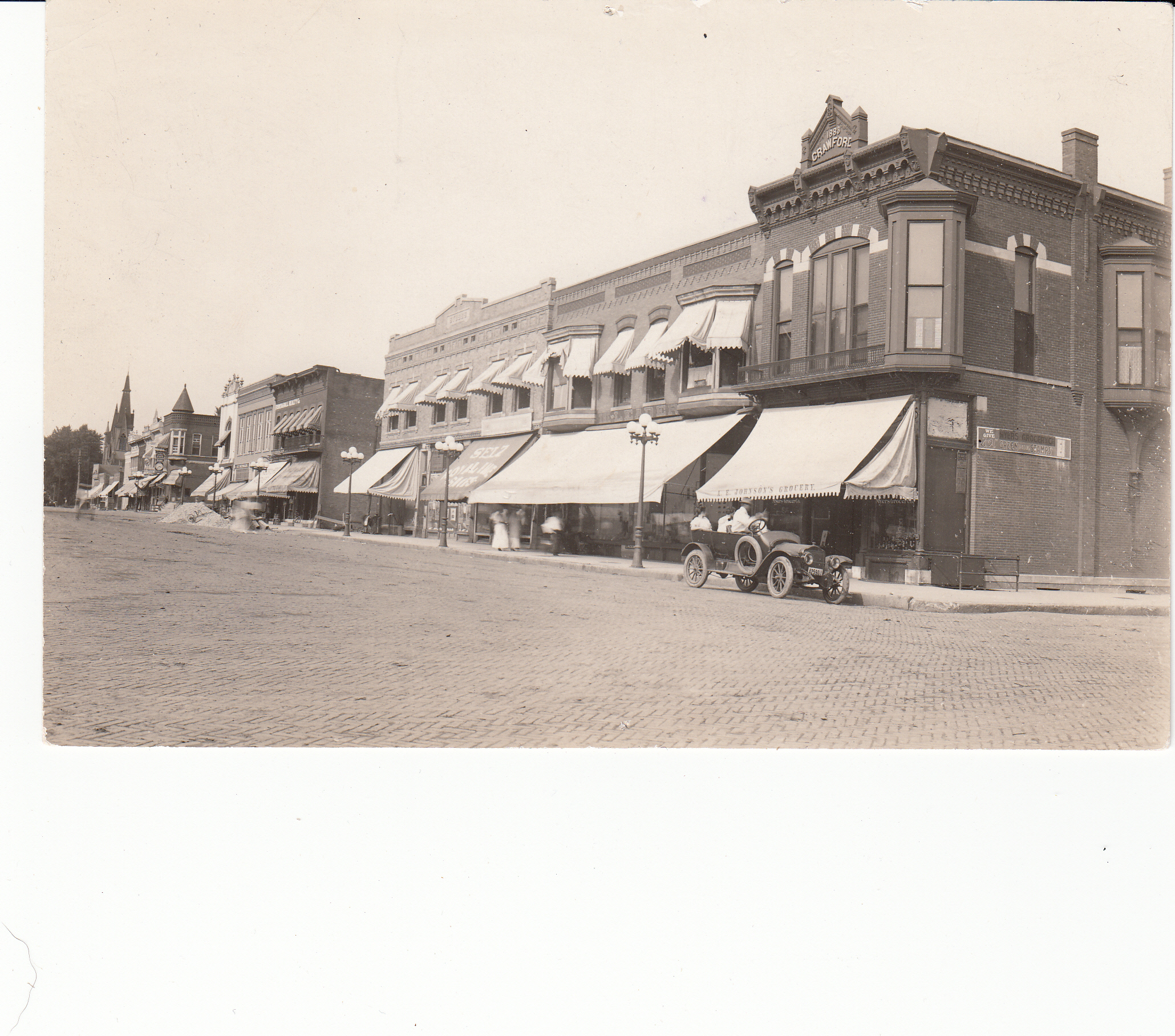 0102 East side of square with Johnson's Grocery