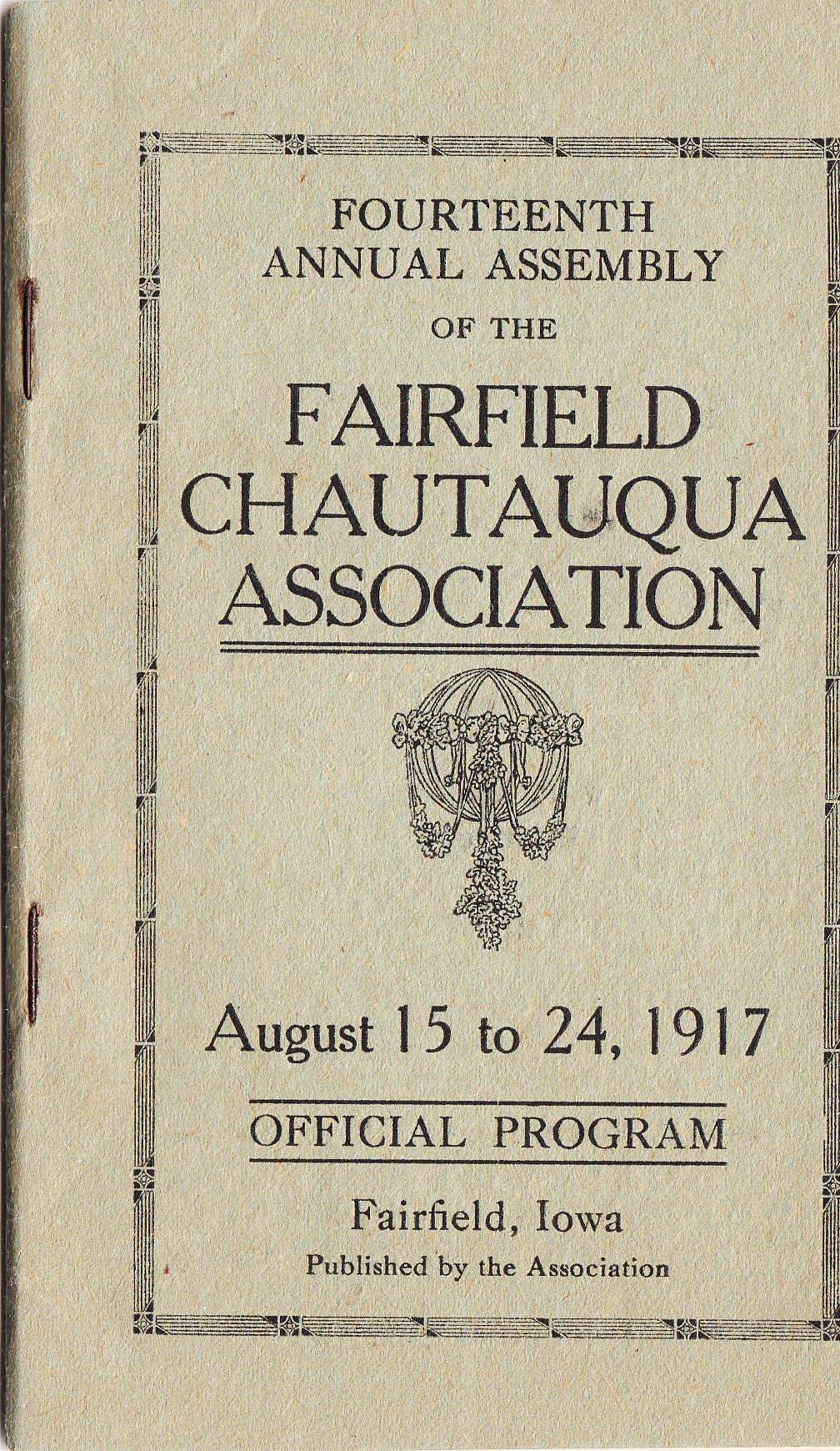 1917 Fairfield Chautauqua program