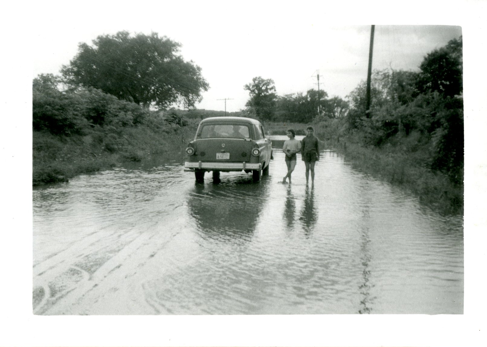 Flood Waters On Road, 1958 