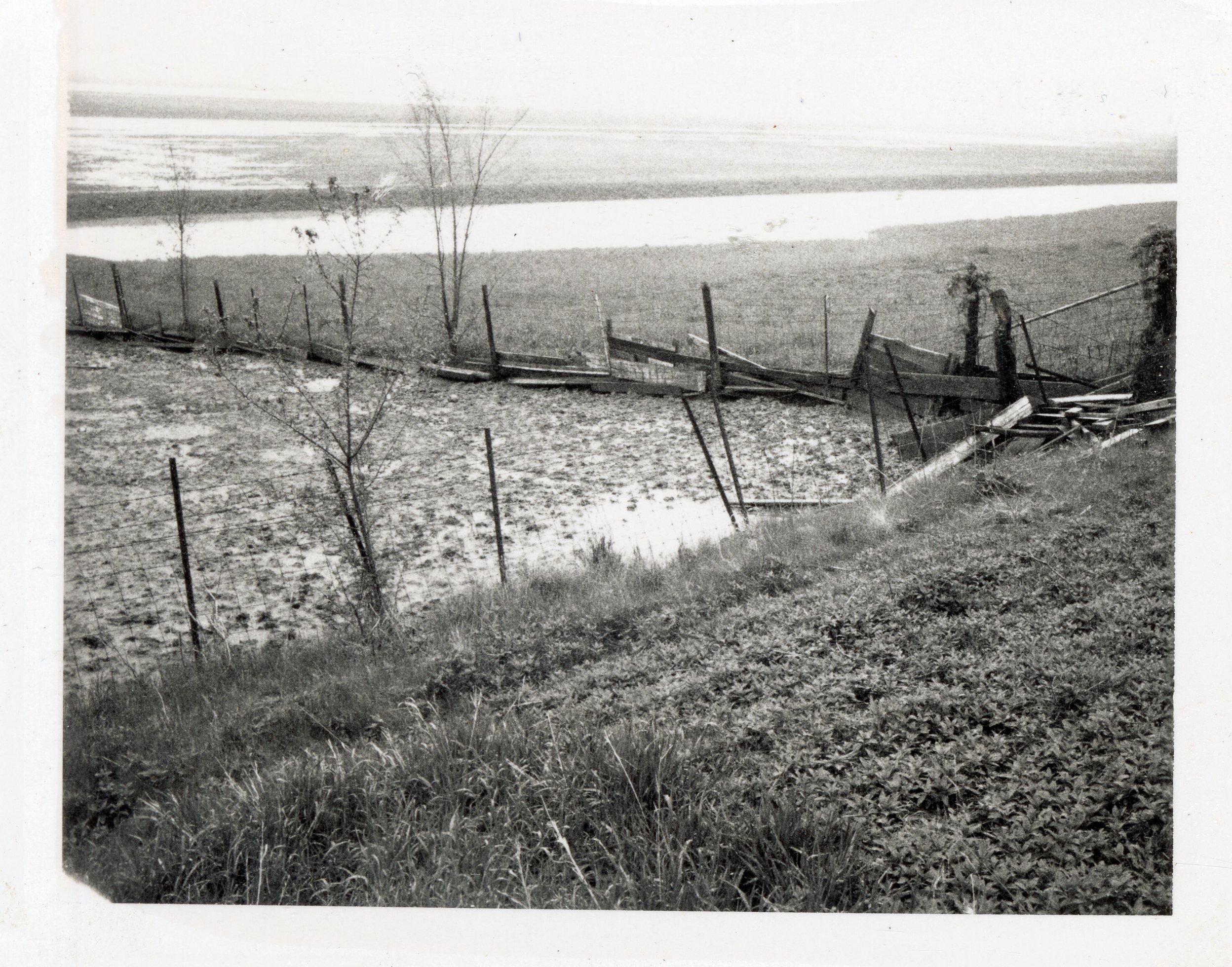 1976 Diversion terrace after 4 inch rain