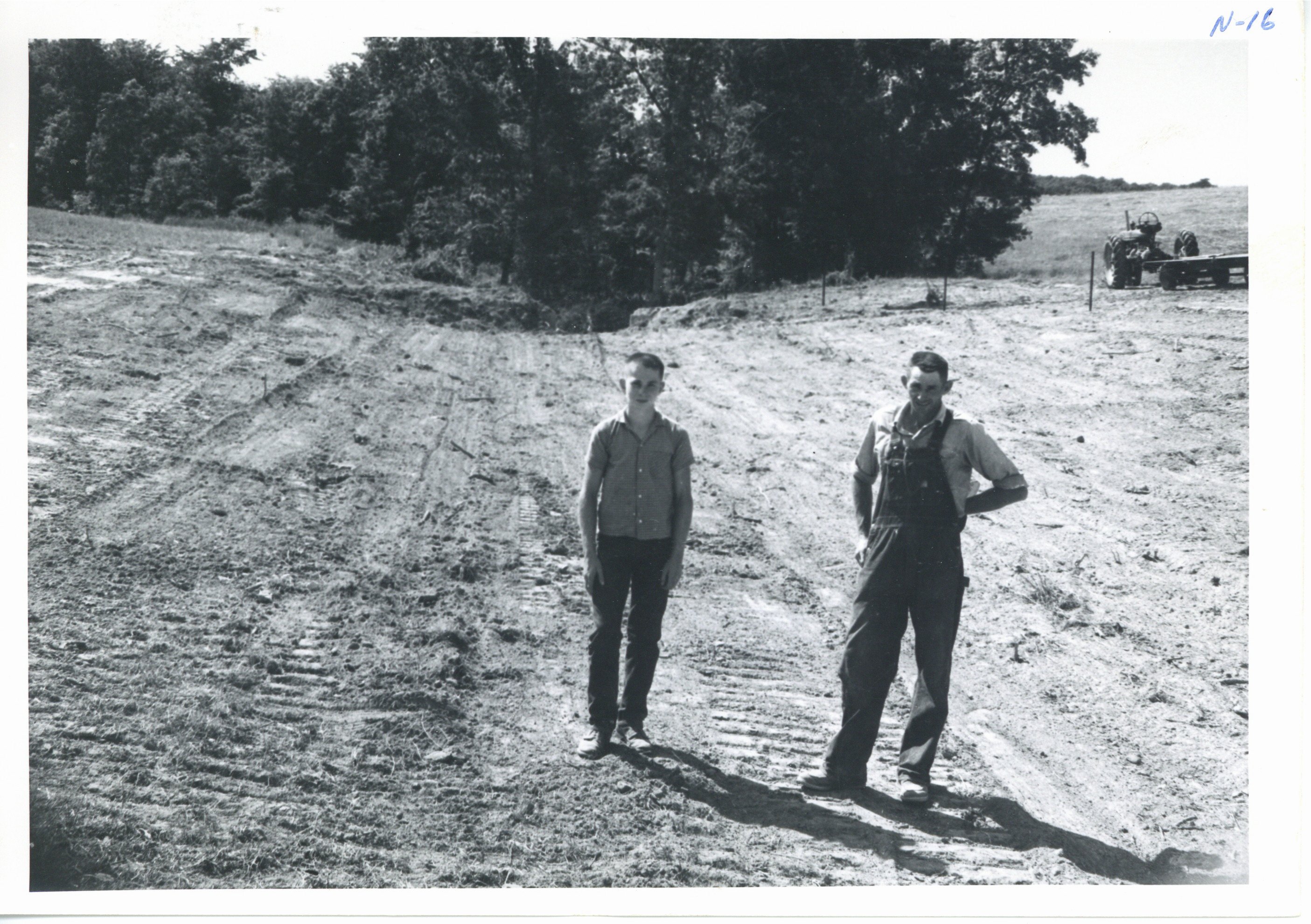 Vince Nemmers farm waterway construction, 1965