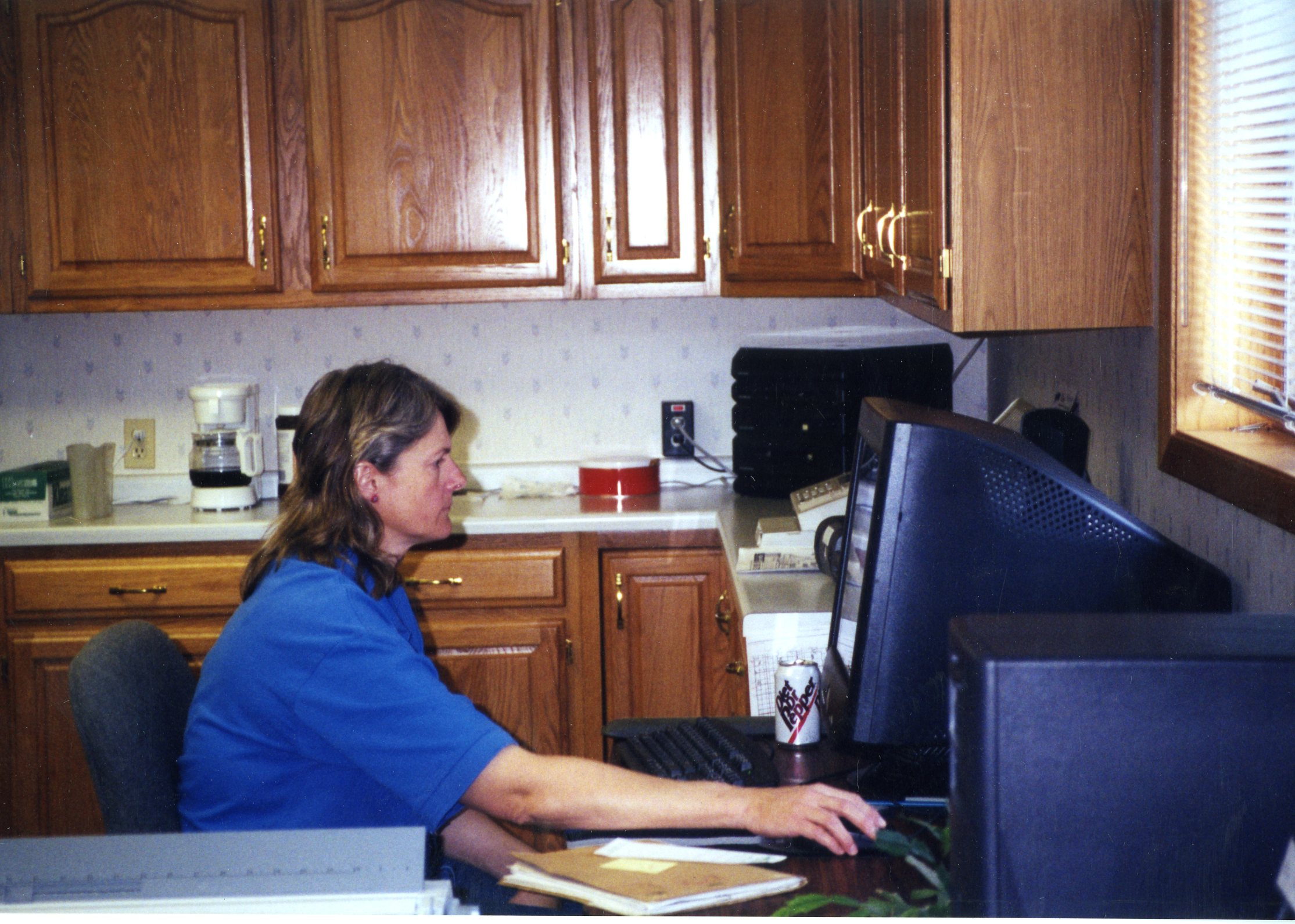 Woman Working at  Computer