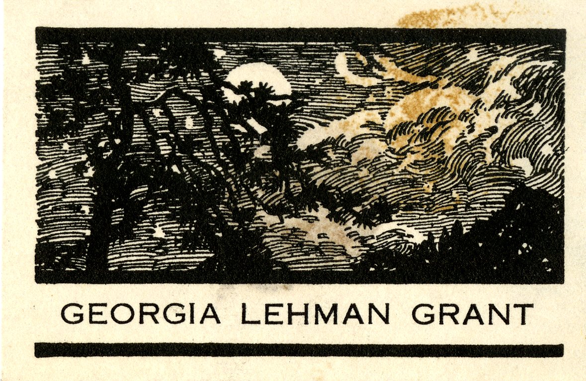 Georgia Lehman Grant Bookplate 