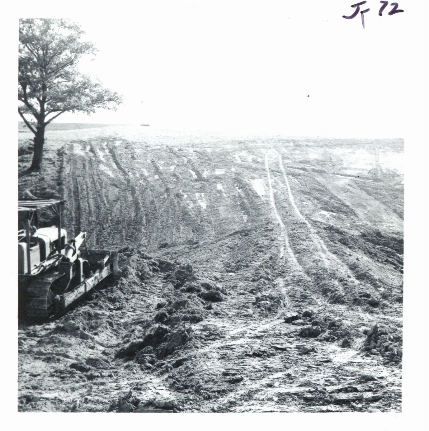 Ray Stillmunkes gully after pipe outlet construction and shaping, 1969