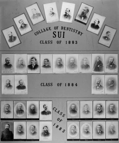 Title page; SUI Dentistry class of 1883-1885