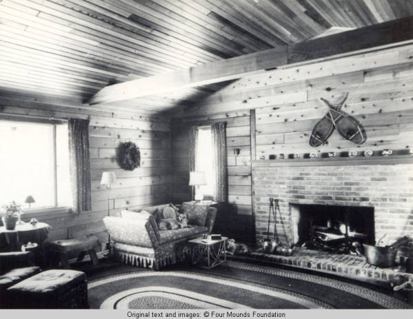 View of living room looking towards North windows