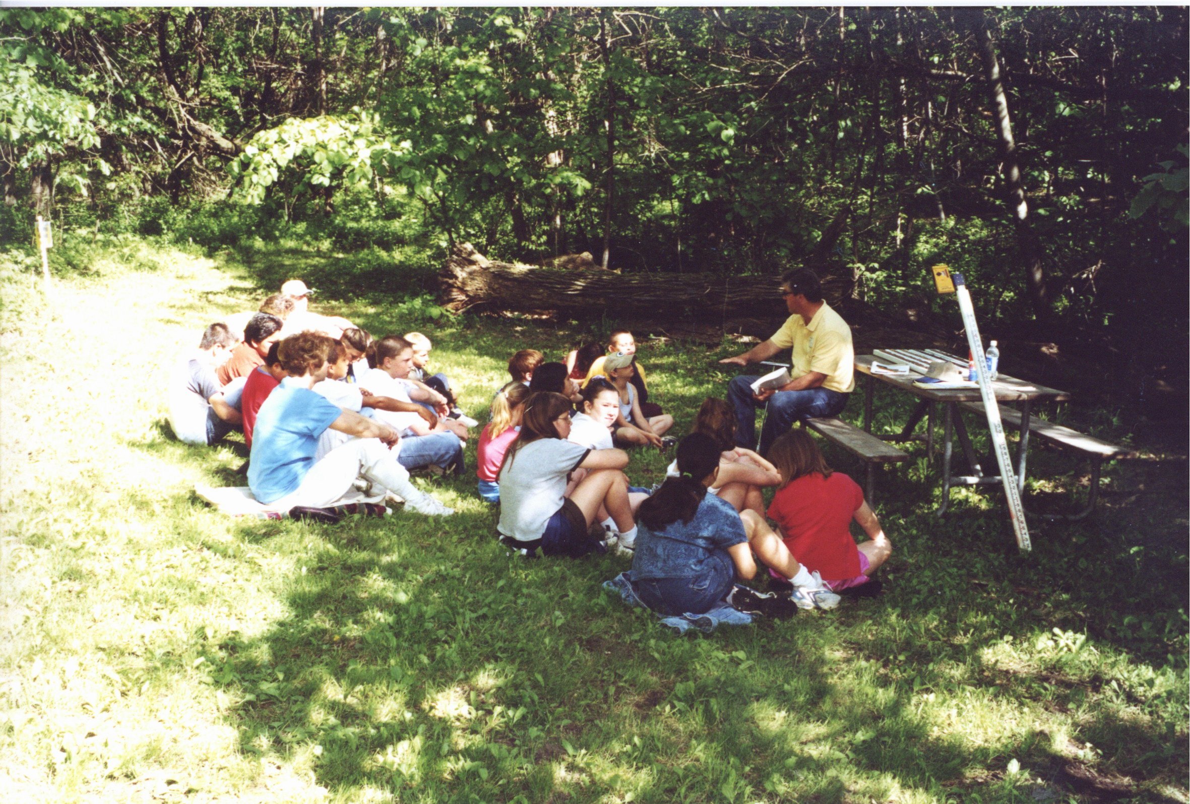 Jim Allen conducting an outdoor classroom