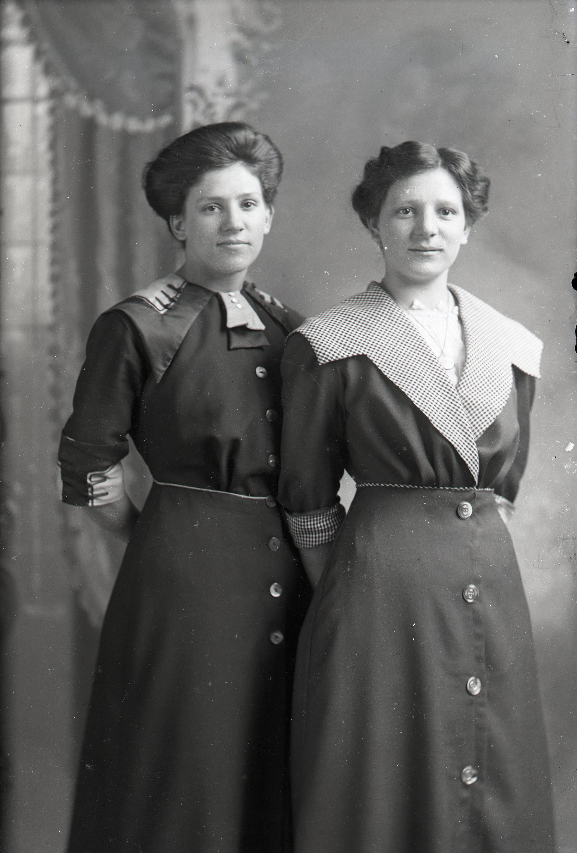 Two women standing