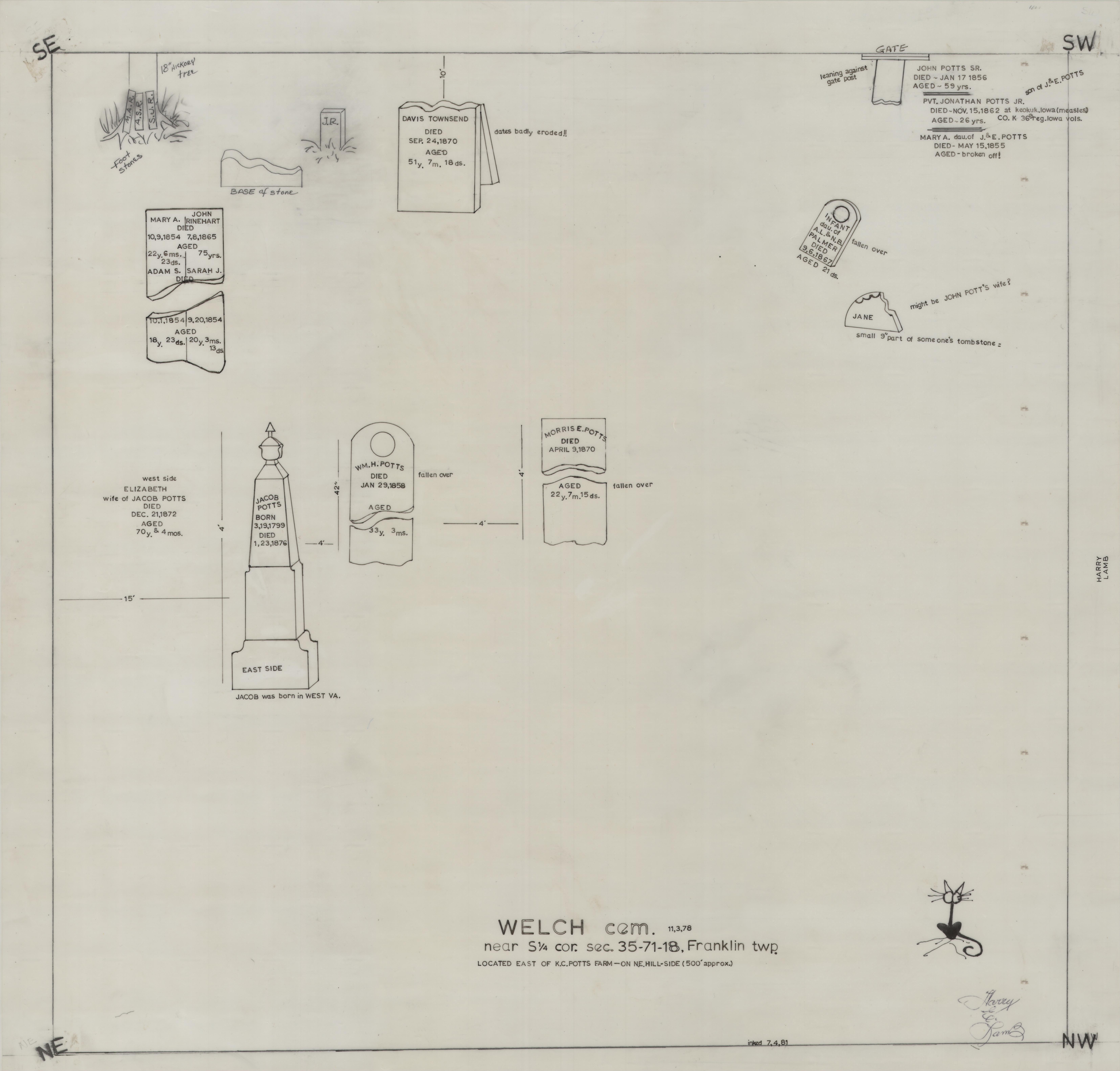 Franklin Township: Welch Cemetery