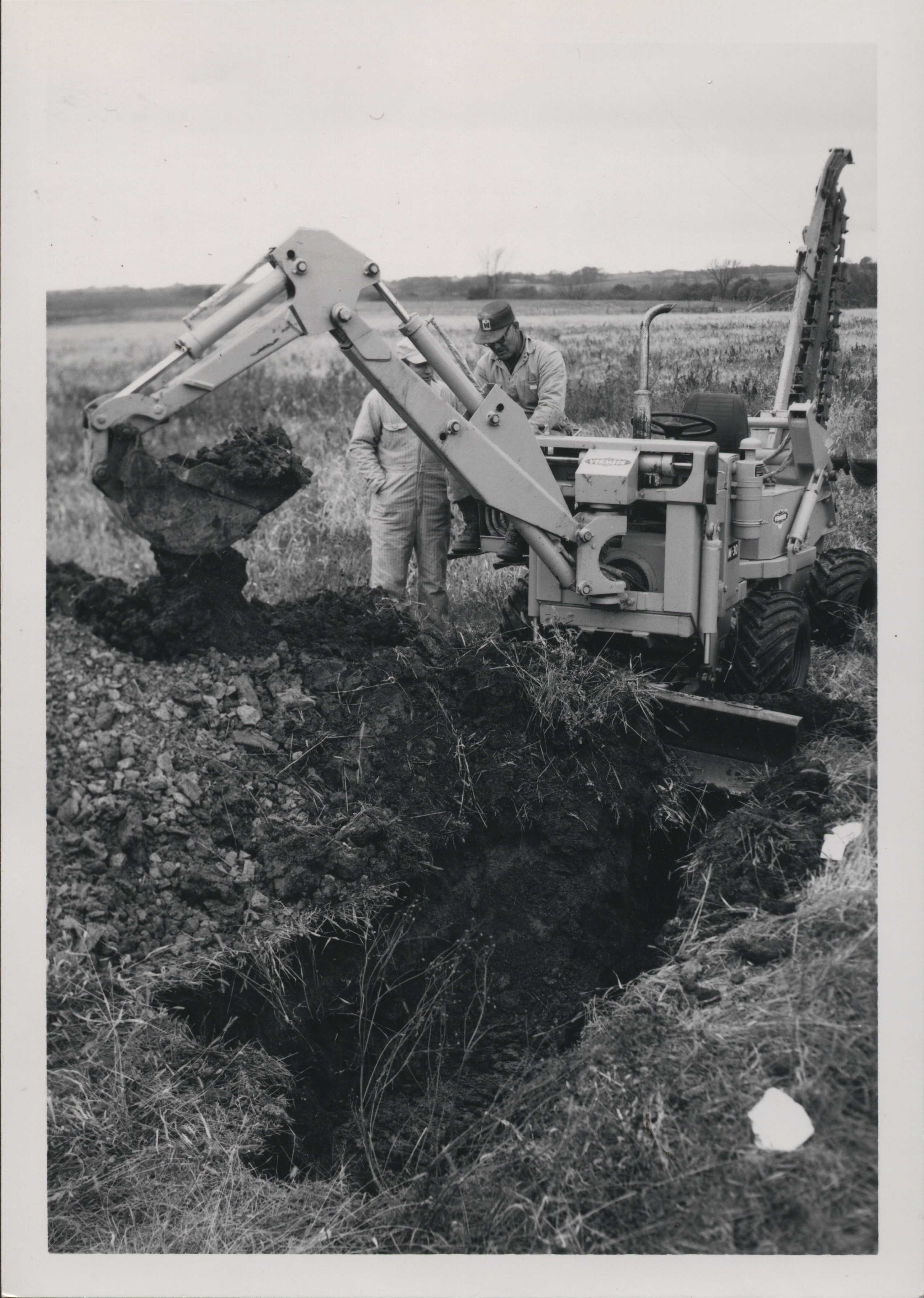 Excavation pit for soil sampling.