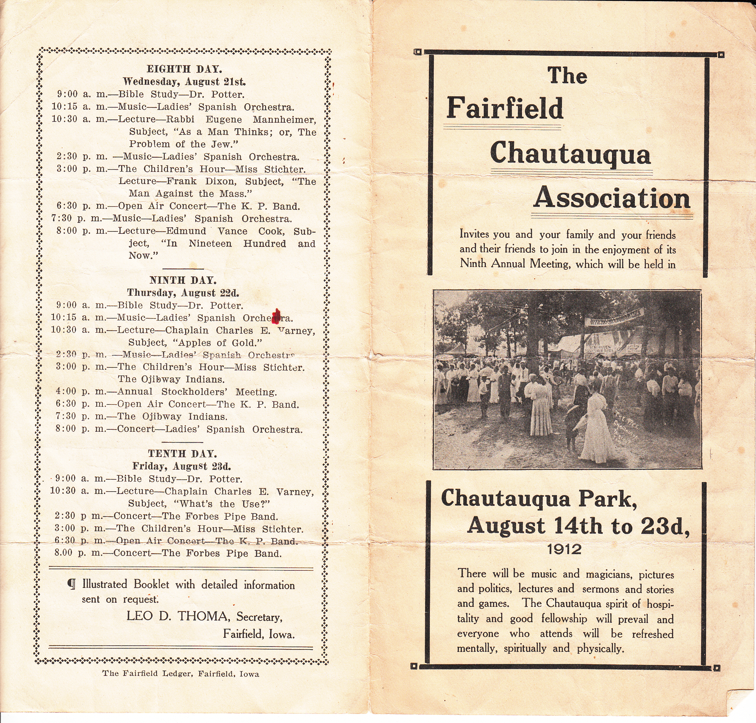 Chautauqua brochure