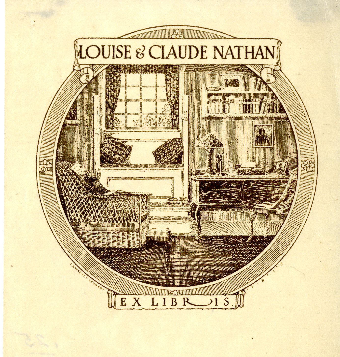 Louise and Claude Nathan Bookplate 