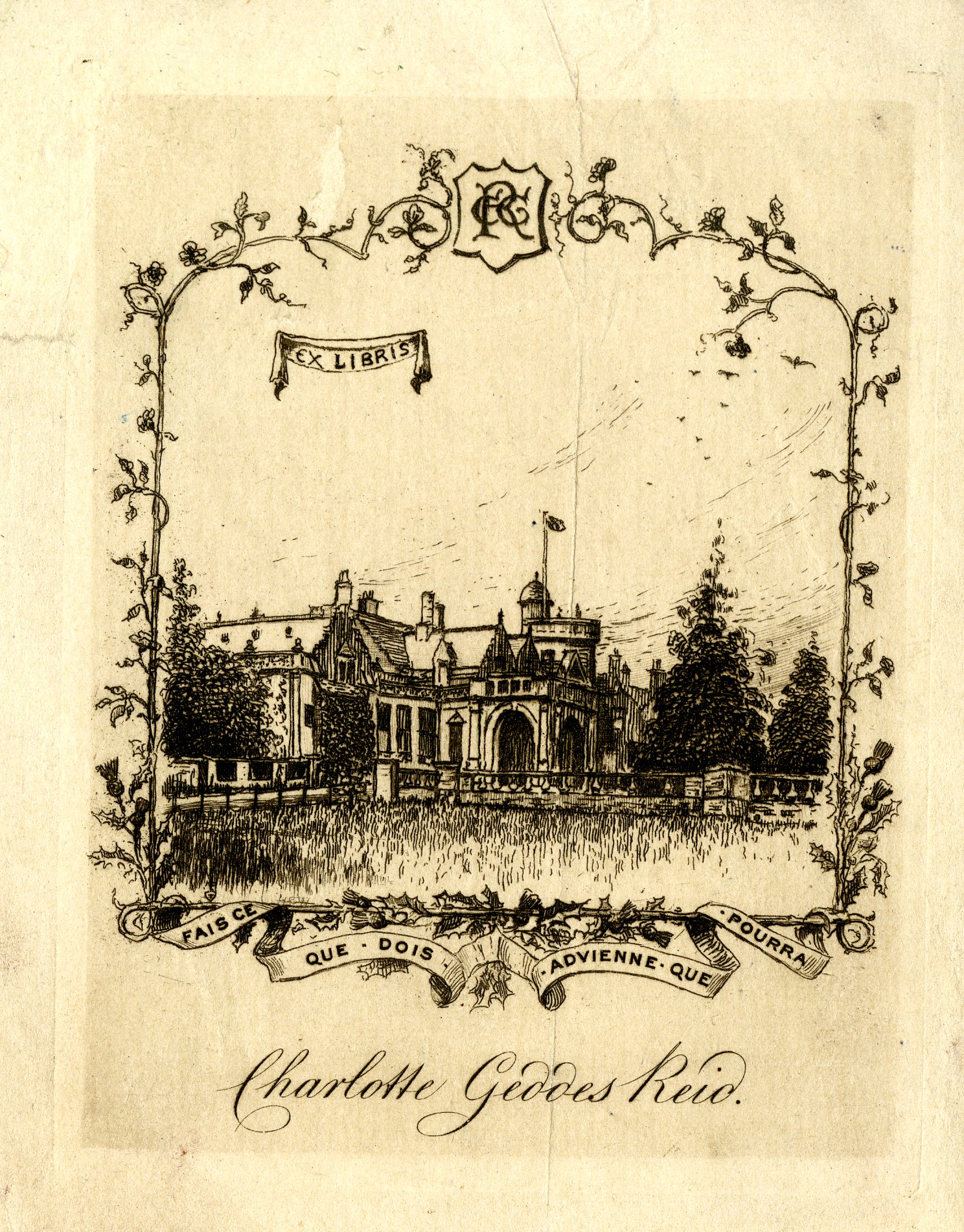 Charlotte Geddes Reid Bookplate 