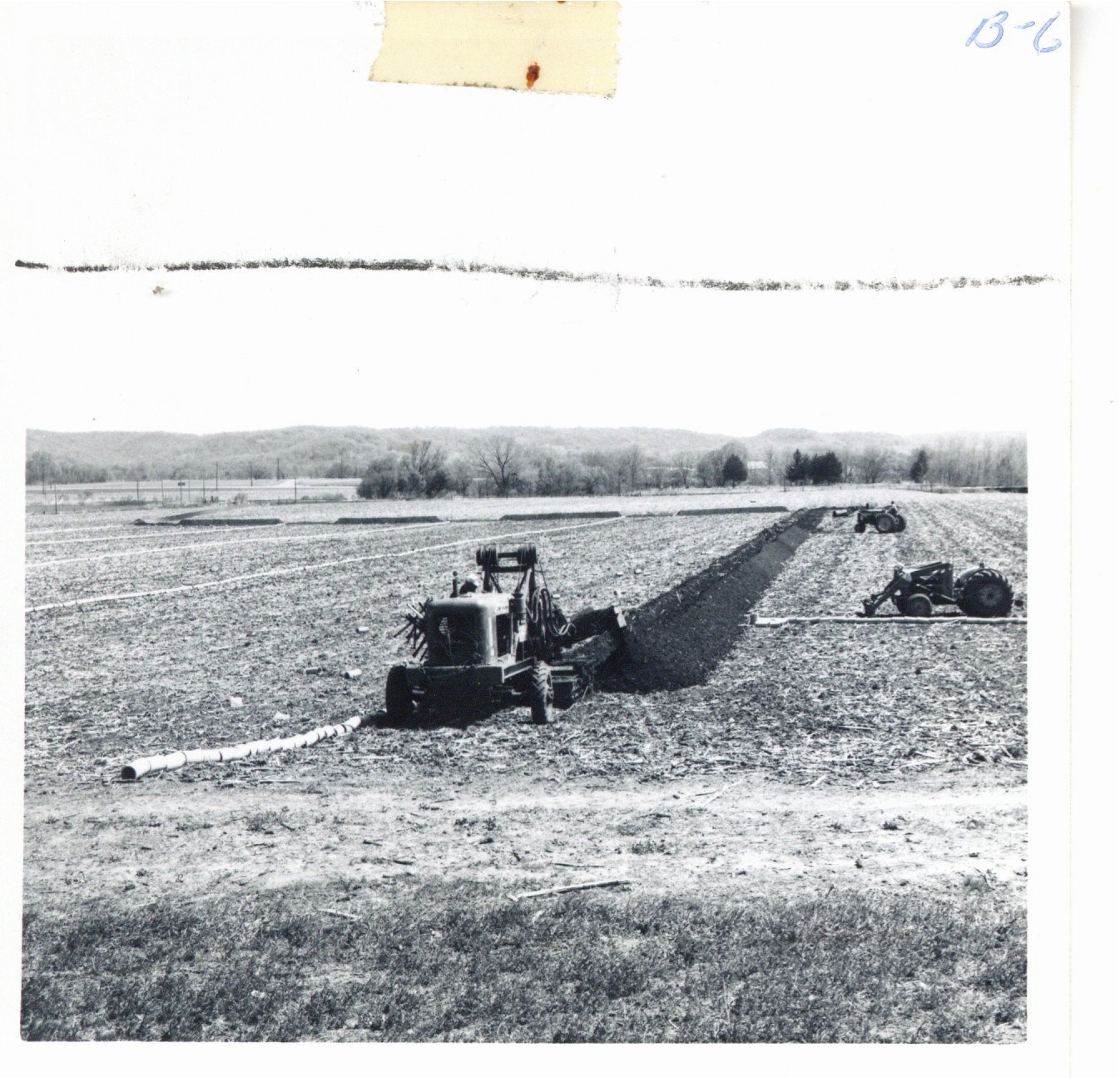 Tiling Gregory Kueter farm, 1962