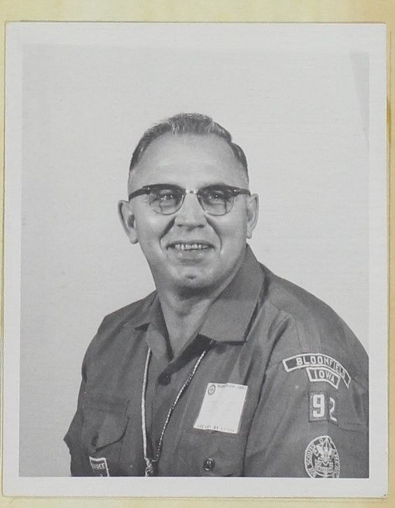 Unidentified scoutmaster from Bloomfield, Iowa