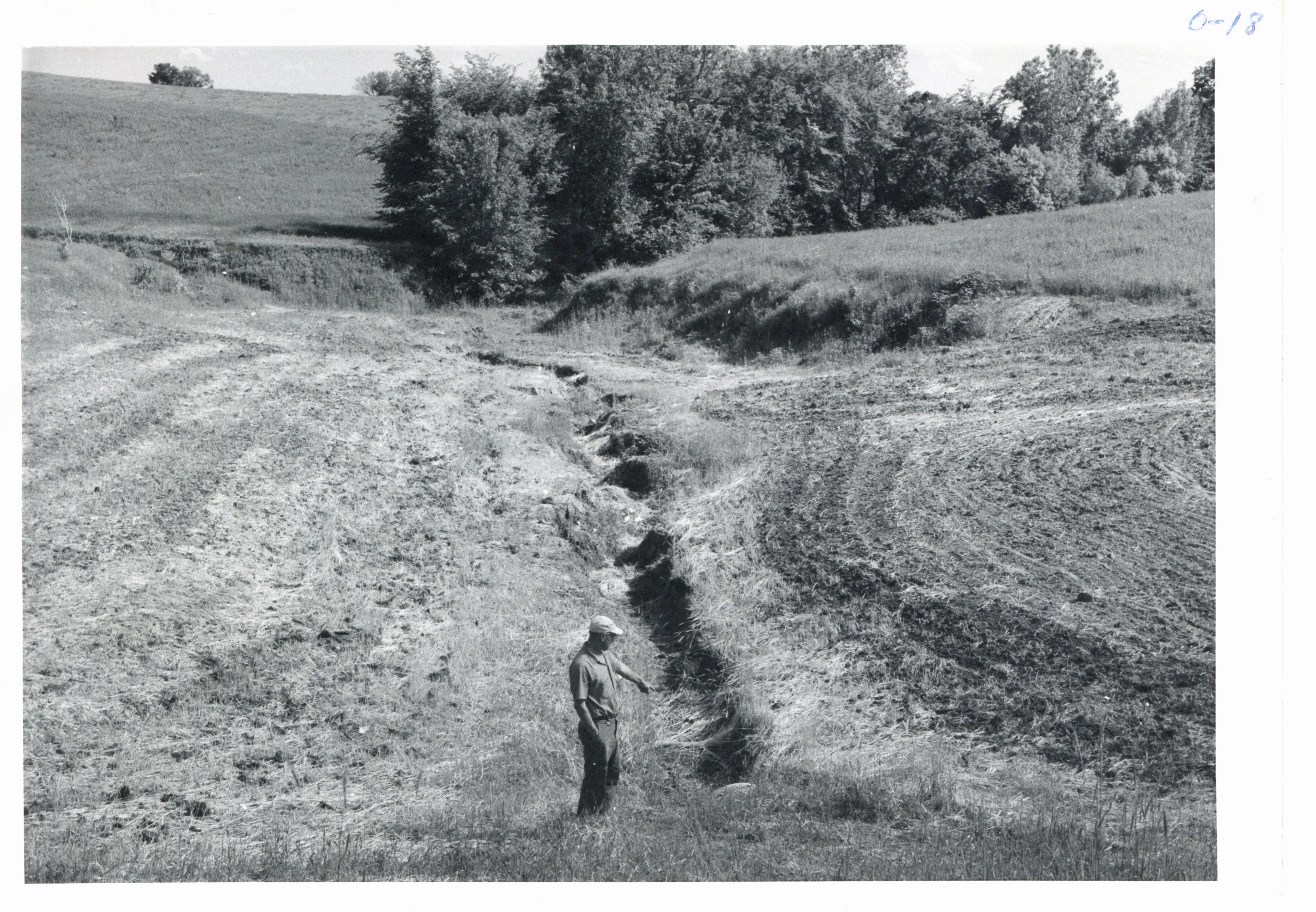 Floyd Hinke's outlet pipe for earth dam, 1965