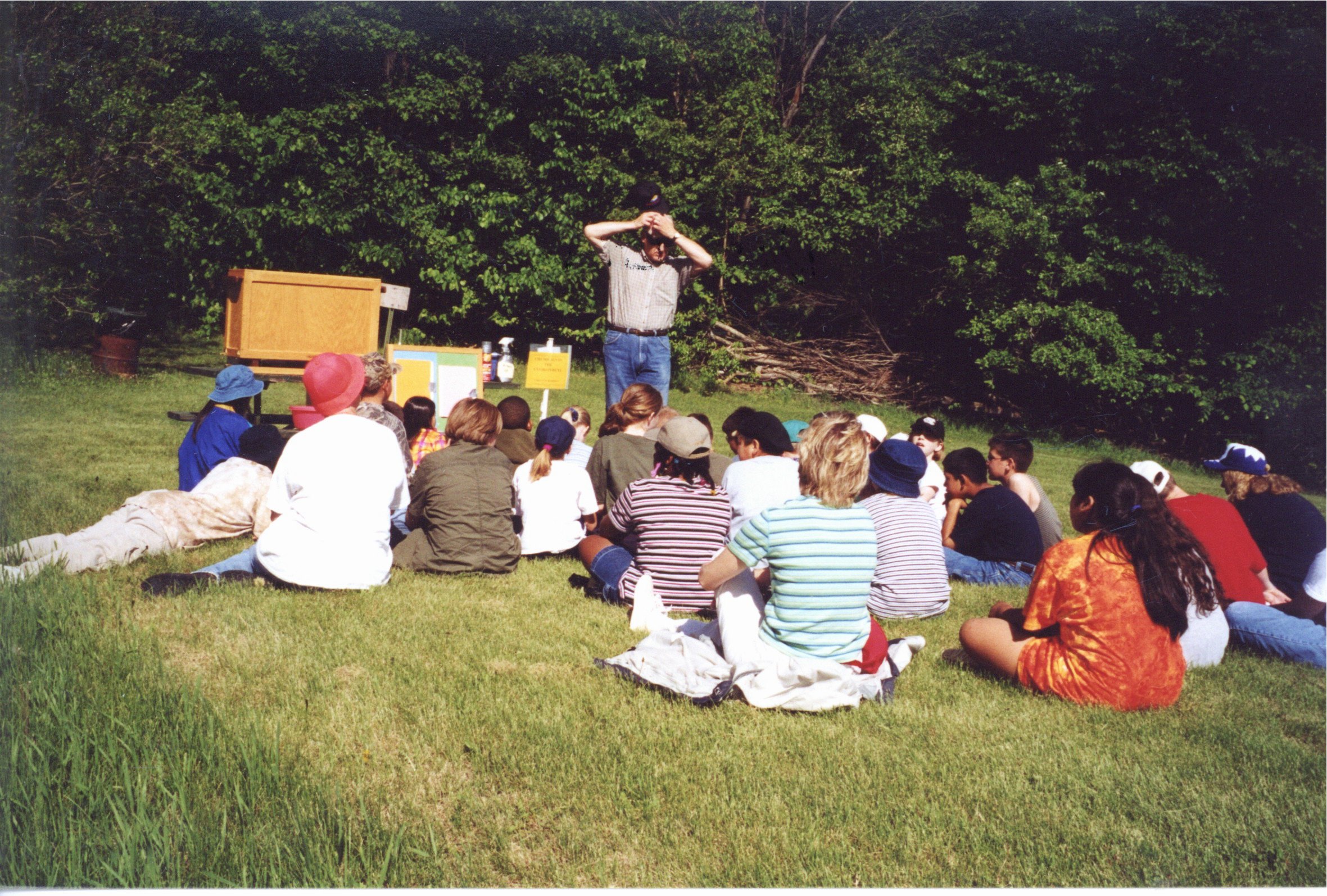 Outdoor classroom with Chester Worden