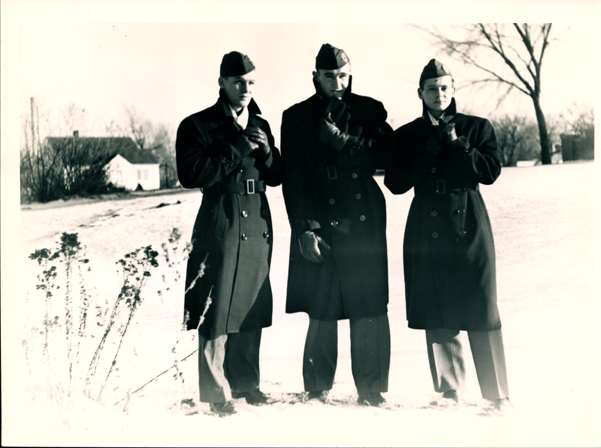 0016_Three Cadets in Snow