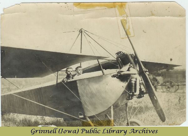 Billy Robinson with passenger in cockpit 