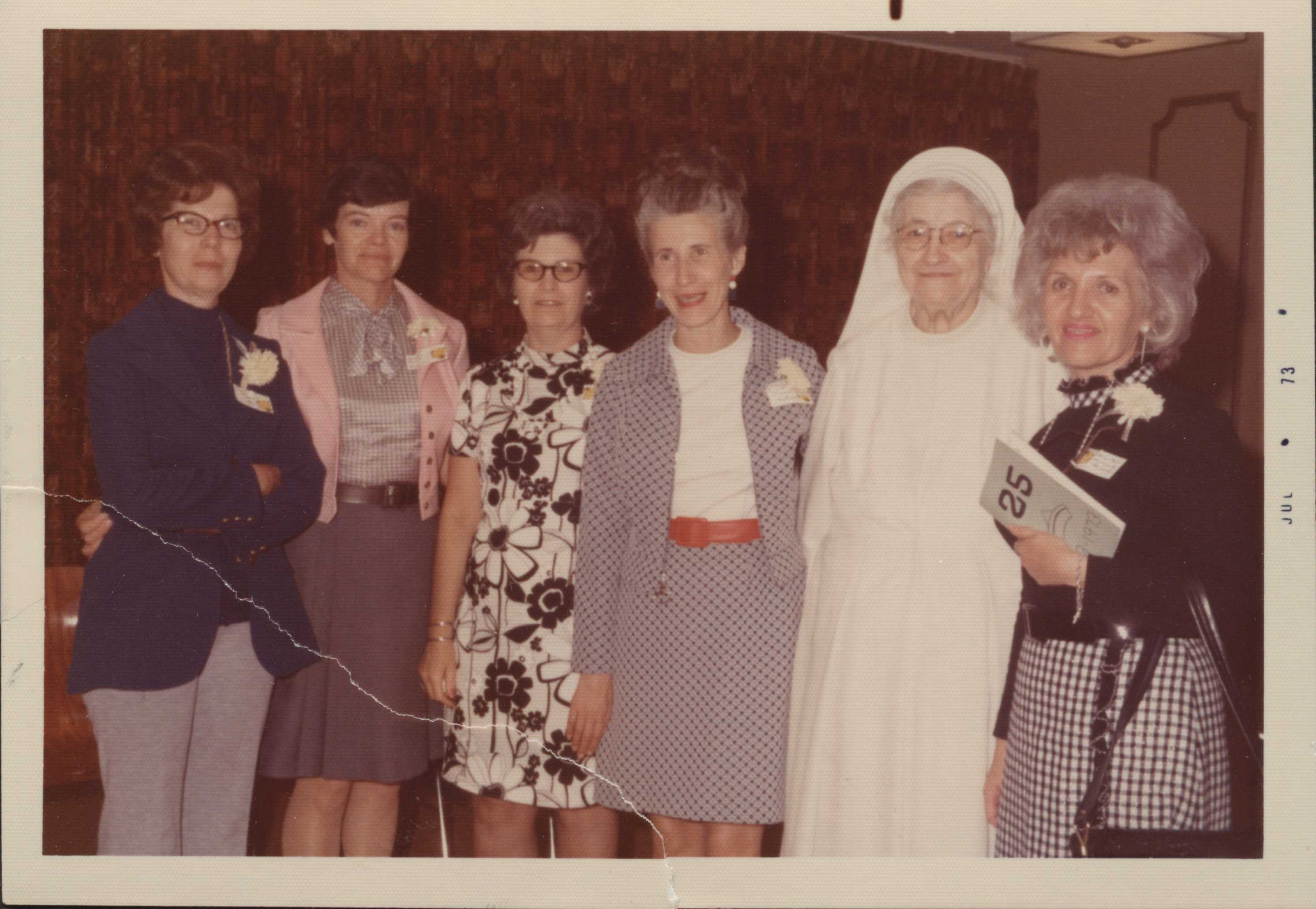 Class members of 1948 at a reunion event in 1973.