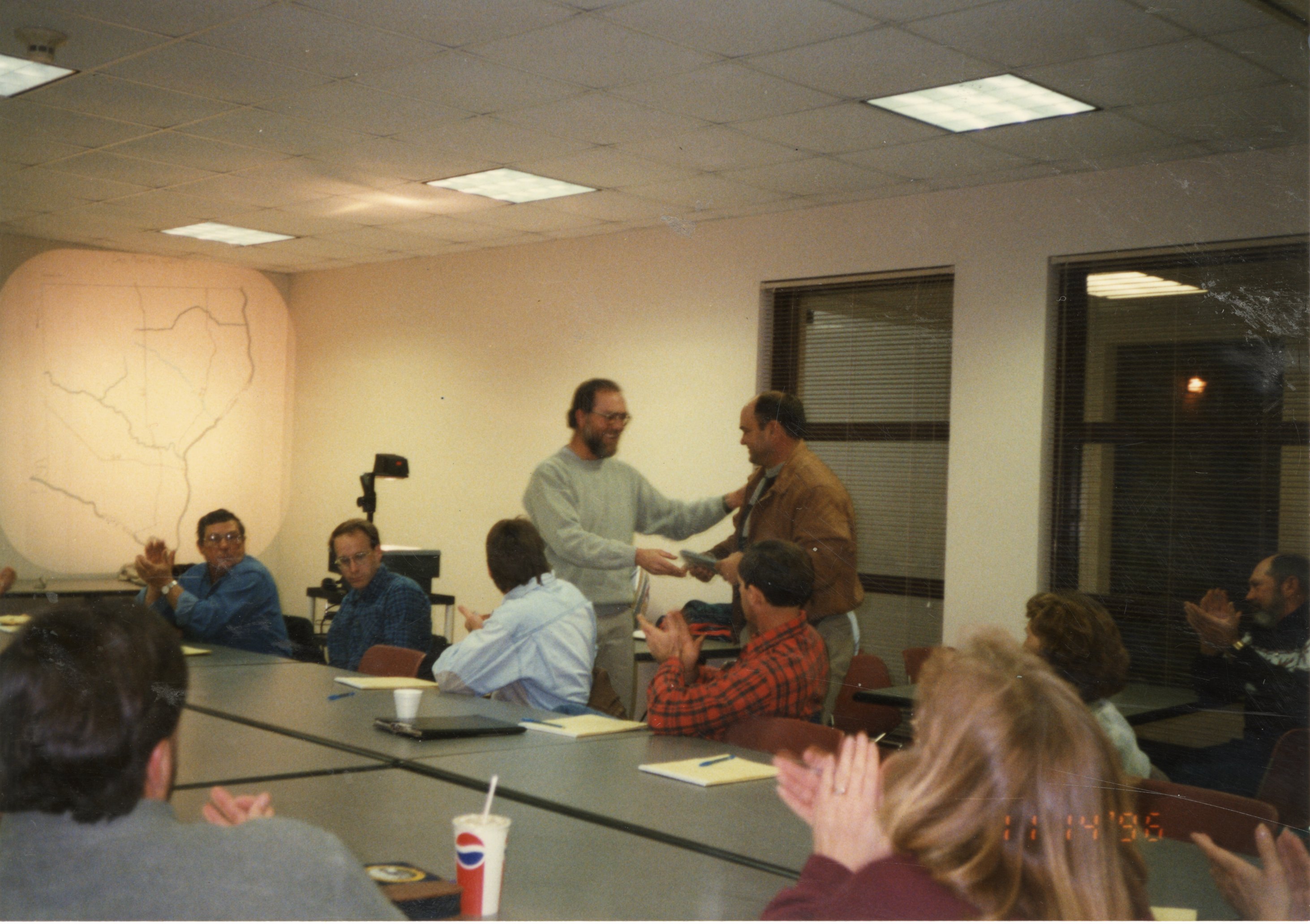 1996 EQIP Public Meeting - Jeff Bergman presenting Goodyear Award to Charles Nealey.