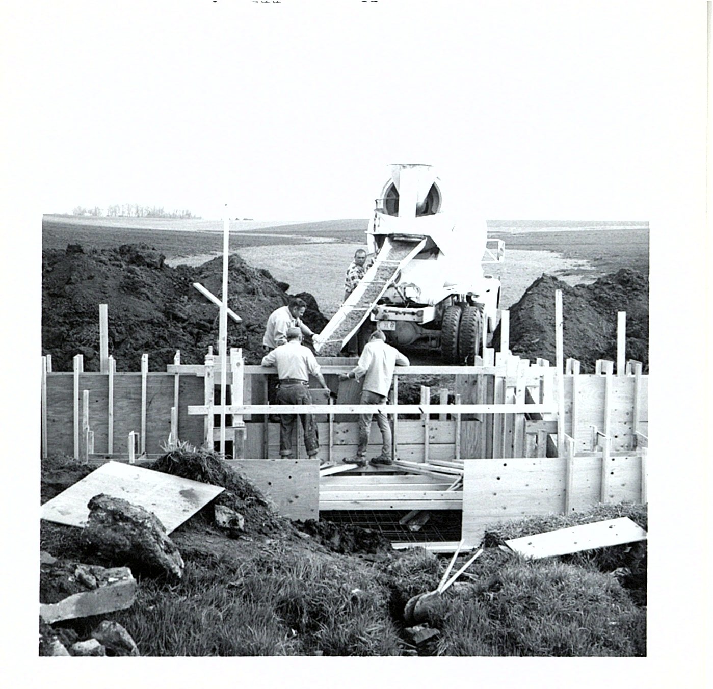 Construction of water control structure on Mussig farm