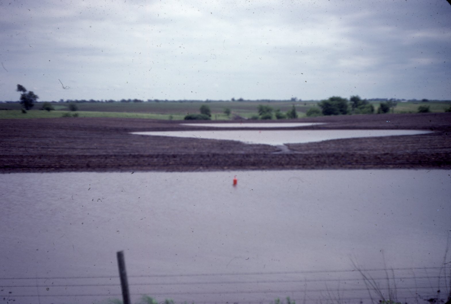 Farmland with water