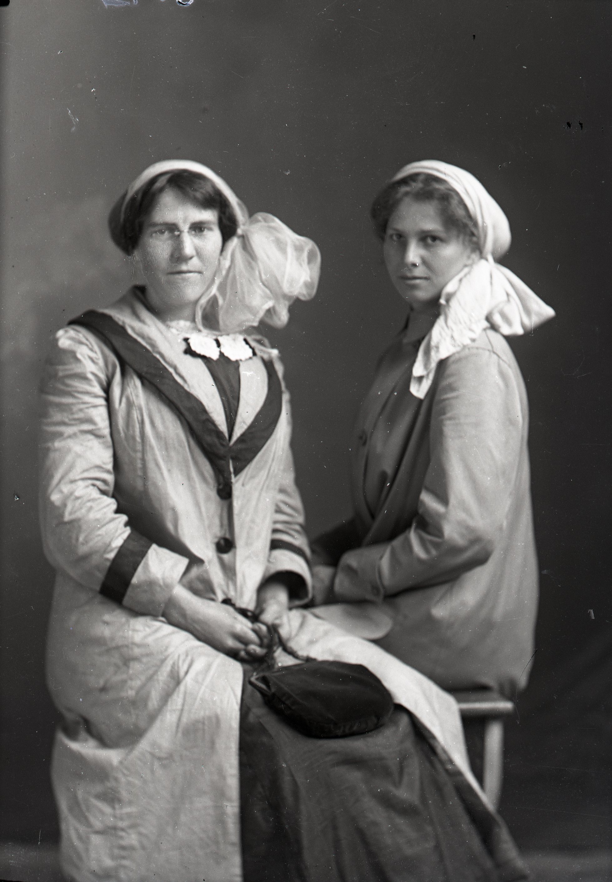 Two women with scarves
