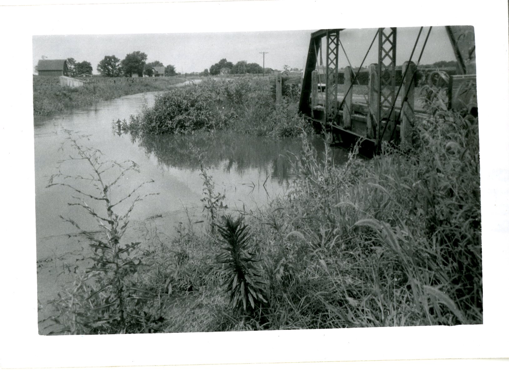 Flood Waters Near Bridge 