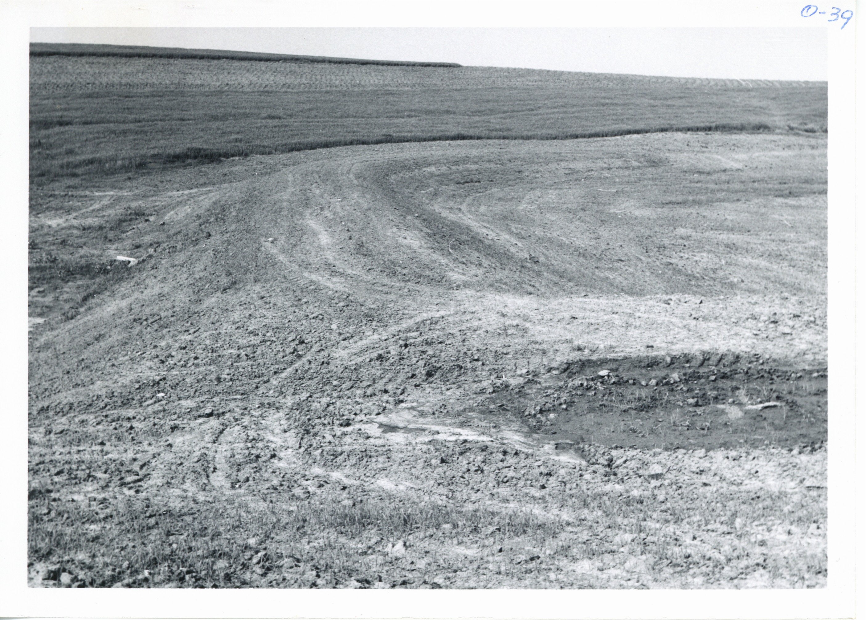 Erosion control dam and diversion terrace on Erwin Jepsen farm, 1966