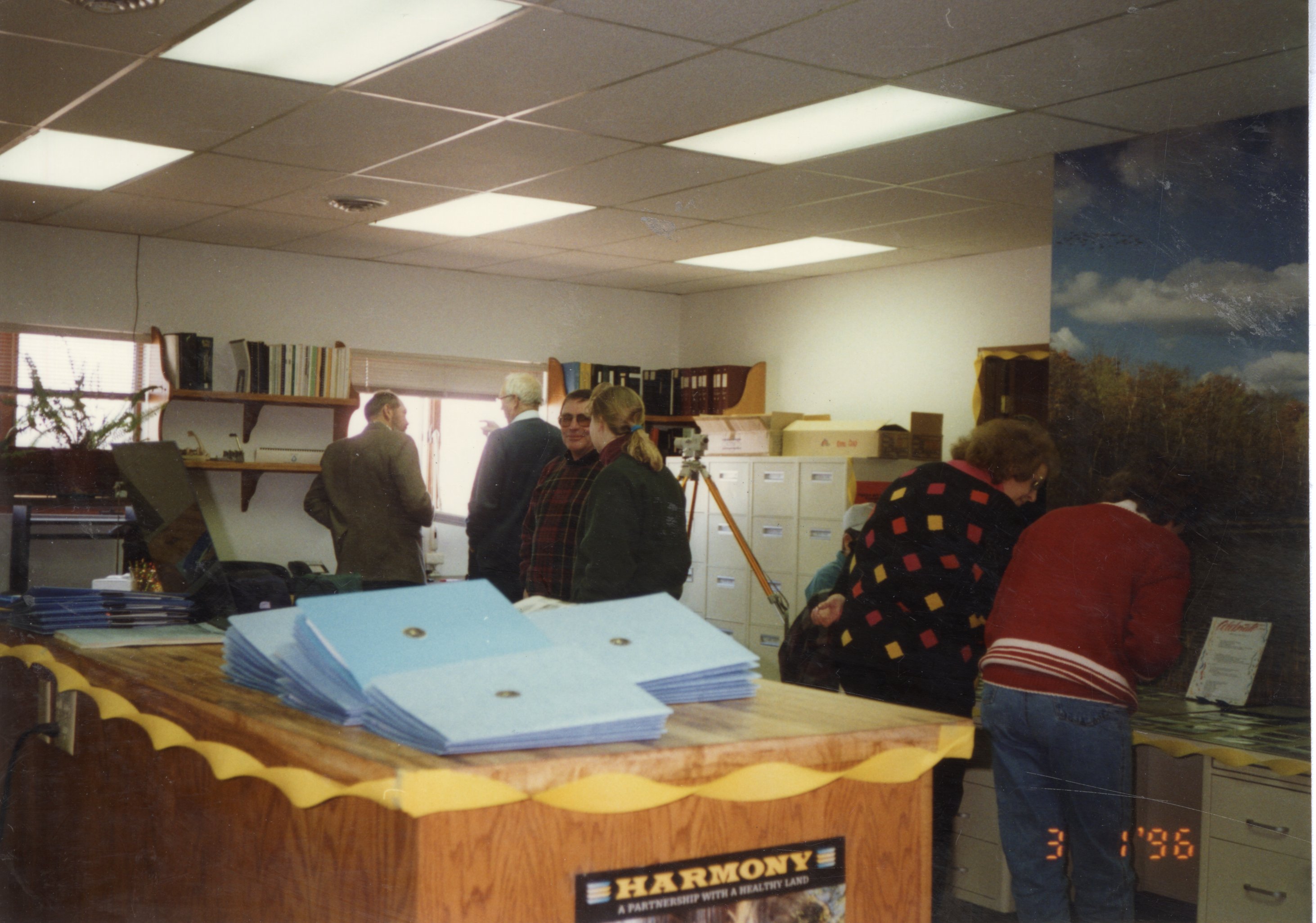 1996  Six attendees at the 50th anniversary open house of the Des Moines County Soil and Water Conservation District