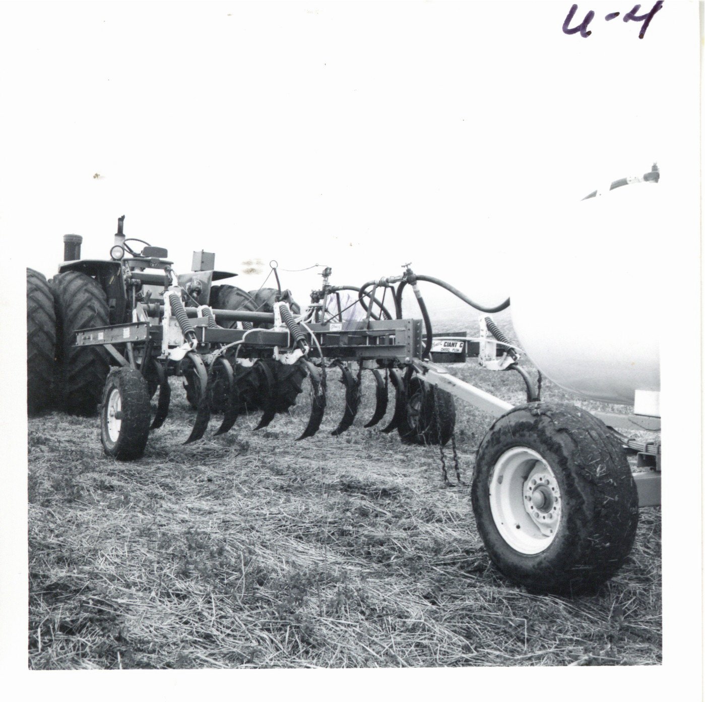 Russ Hartvigsen farm's minimum tillage equipment, 1969