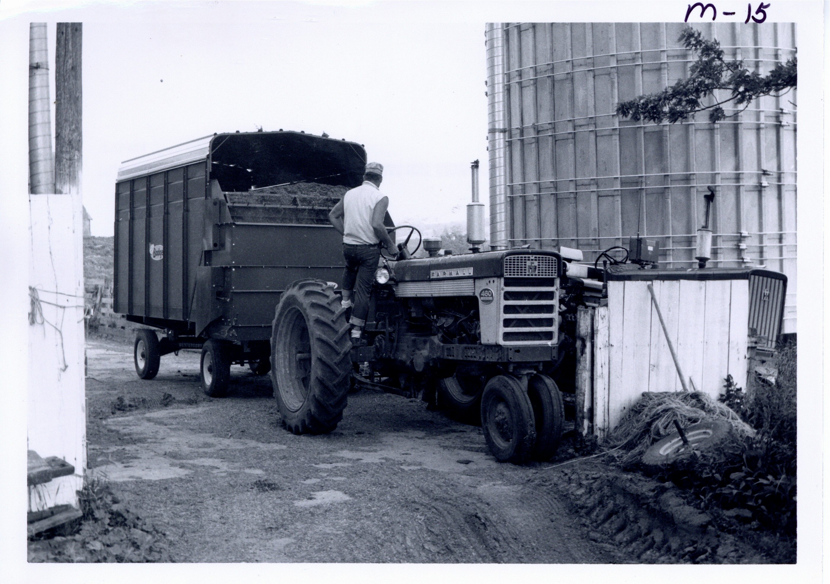 Wayne Meyer filling silo, 1967