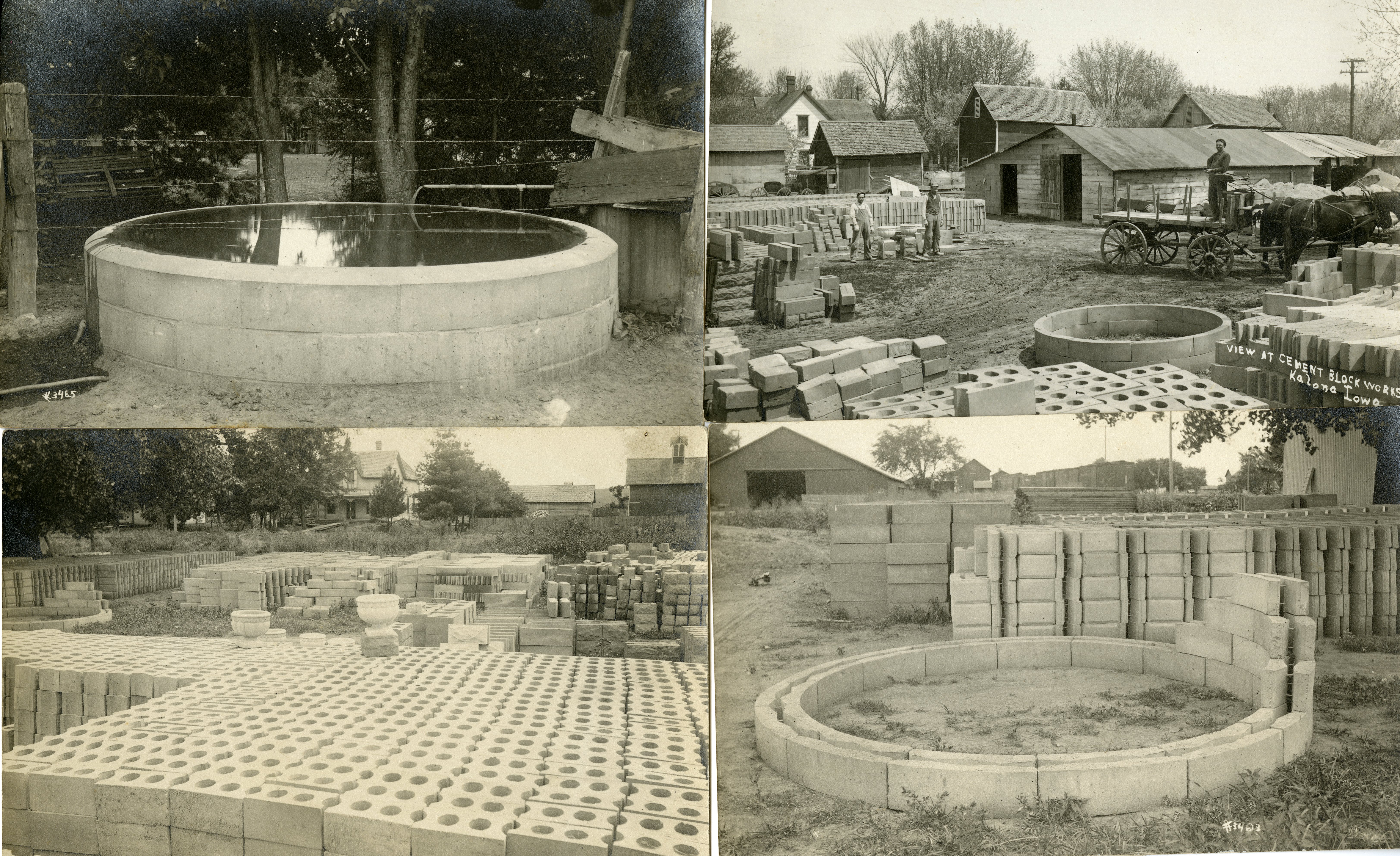 Collage of photos from Kalona Cement Works